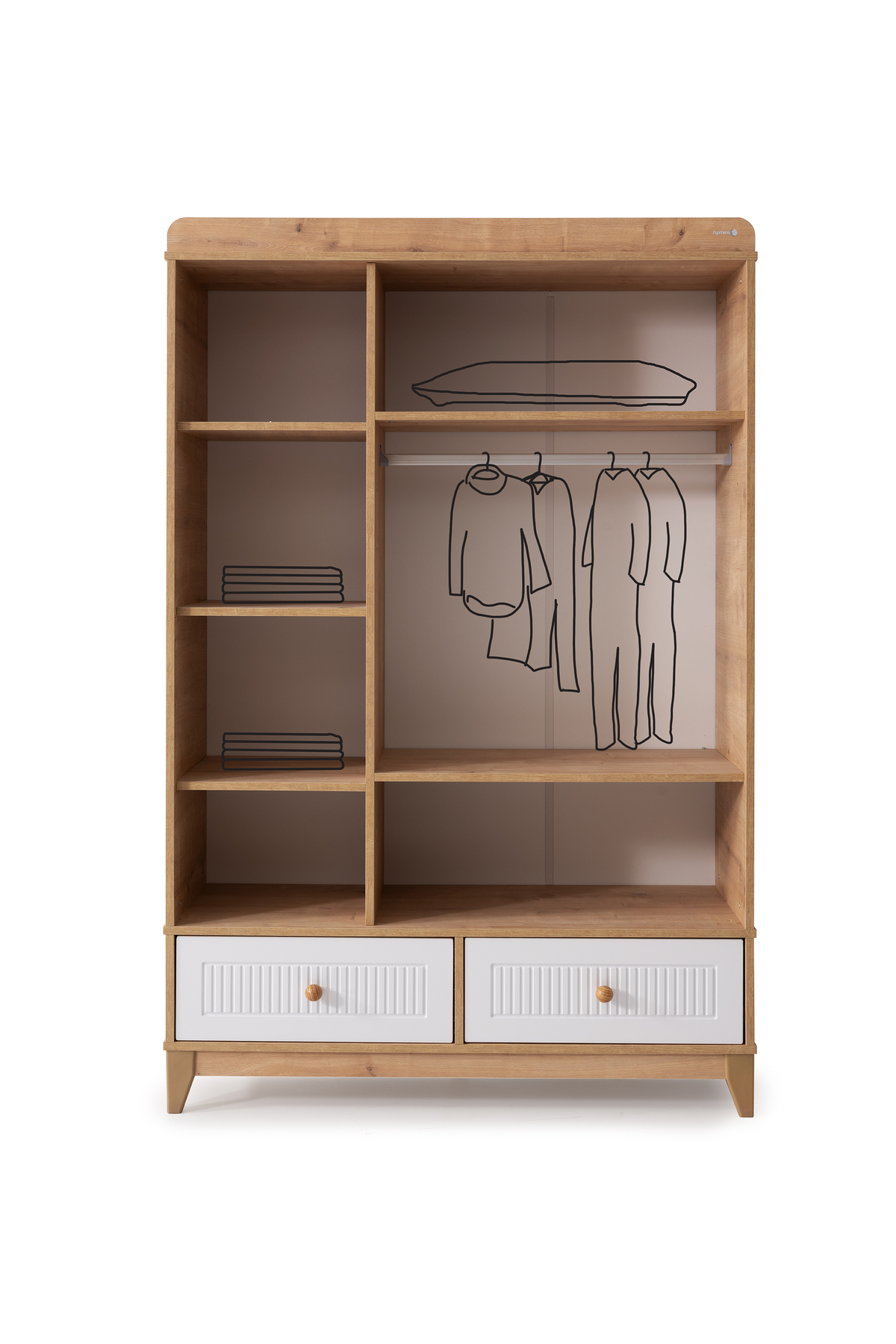 Cozibo Strada 3 Kapılı Dolap, Bebek ve Genç Odası Dolap fotoğrafı 4 (önizleme)