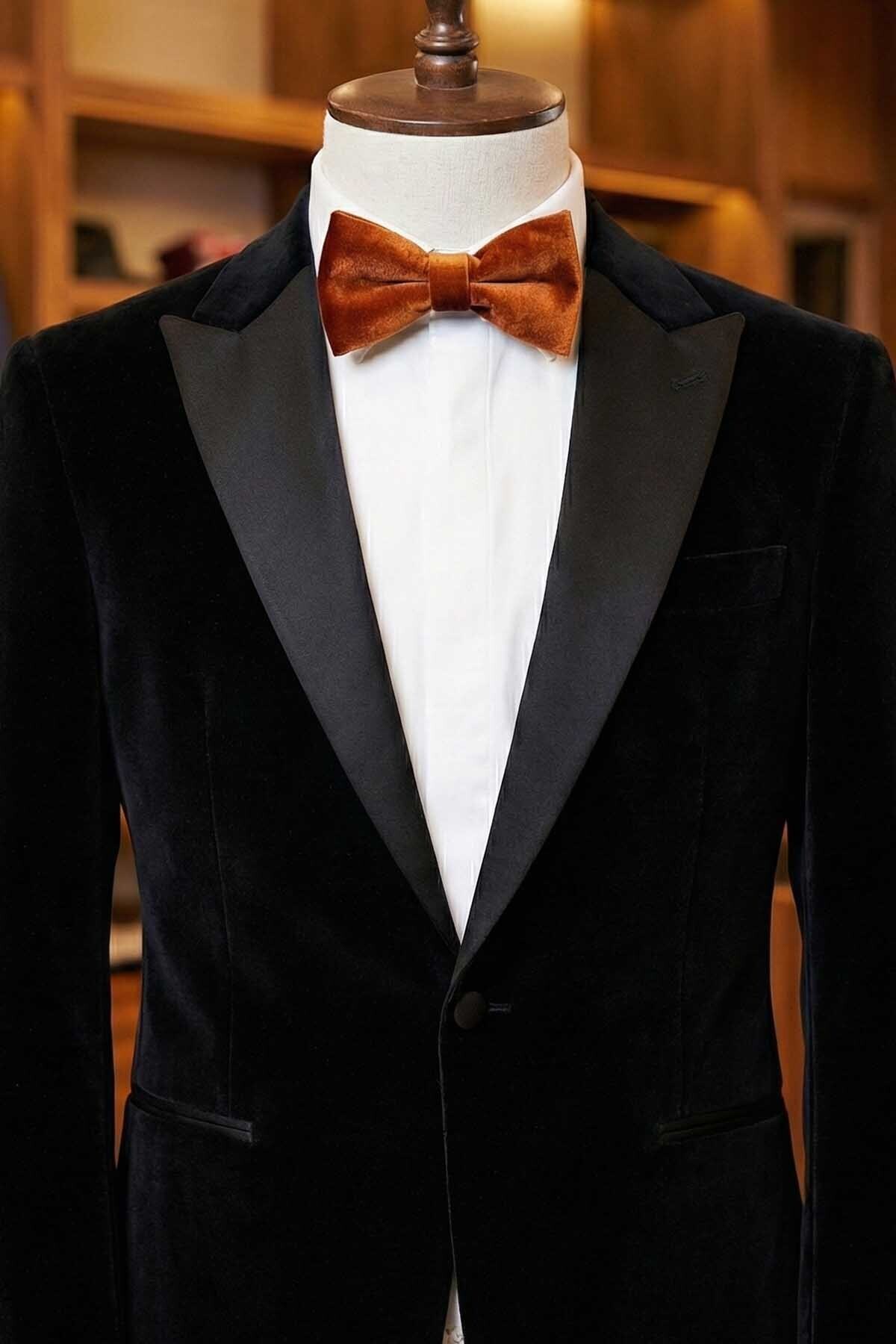  پاپیون ساده مخمل کاشی P1706