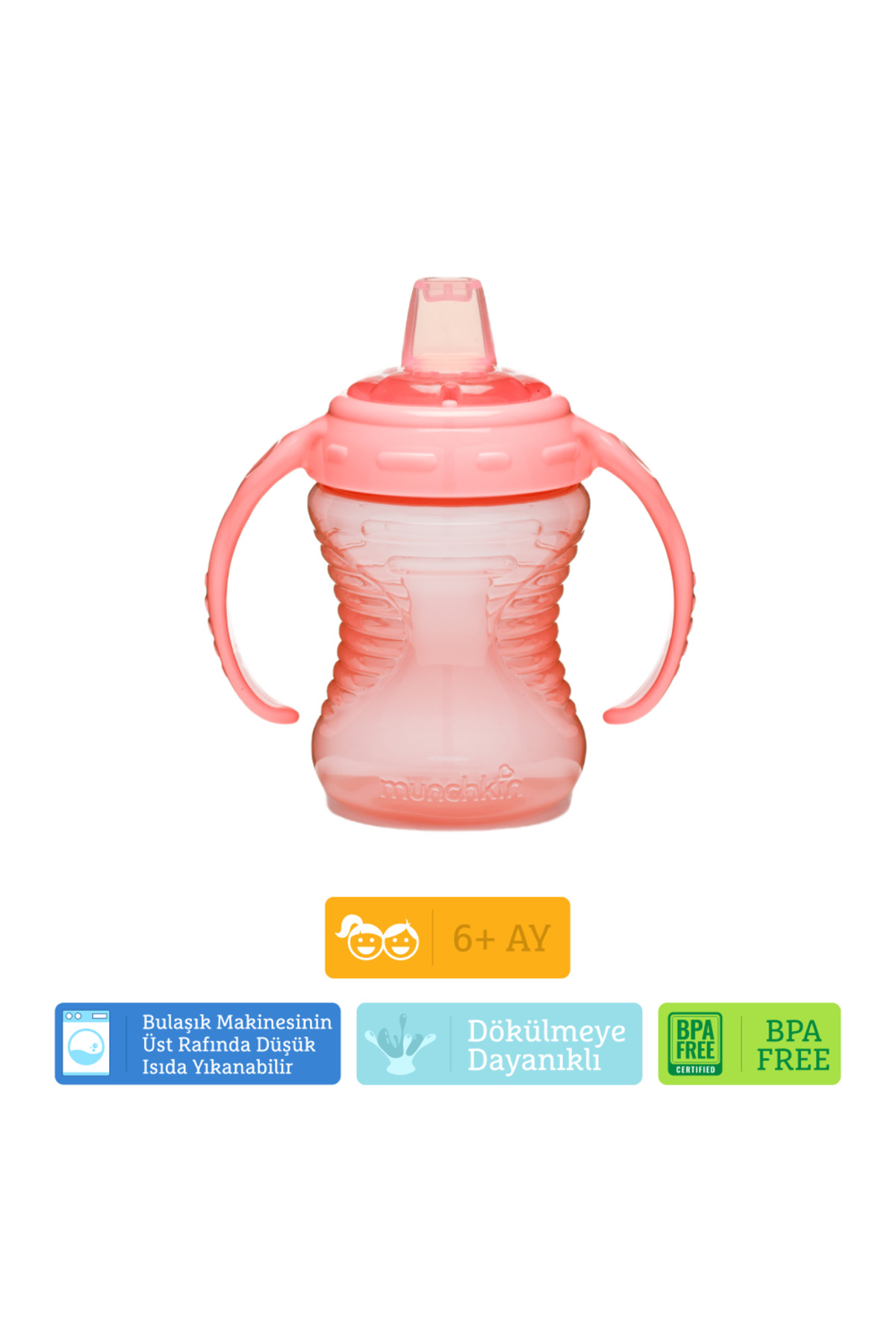 Munchkin Might Alıştırma Bardağı, 237ml,6ay+1 Adet ,PEMBE fotoğrafı 5 (önizleme)