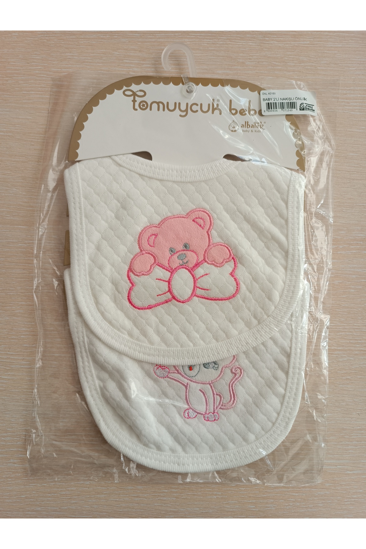 Bebella 4'LÜ MAMA ÖNLÜĞÜ KIZ BEBEK ÖNLÜK %100 PAMUKLU VE NAKIŞLI SALYA ÖNLÜK FULAR ÇITÇITLI fotoğrafı 7 (önizleme)