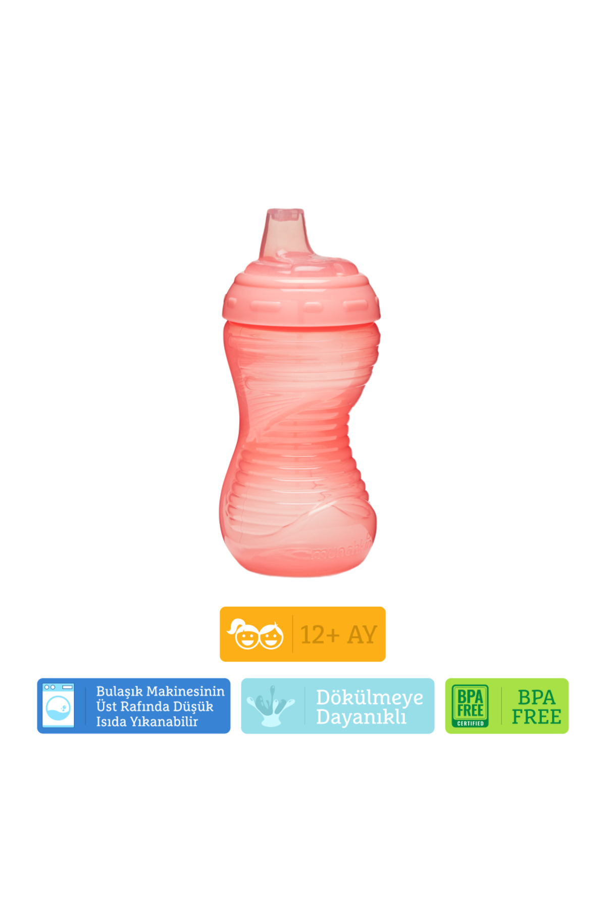 Munchkin Might Alıştırma Bardağı, 296ml,9ay+ 1 Adet,PEMBE fotoğrafı 4 (önizleme)