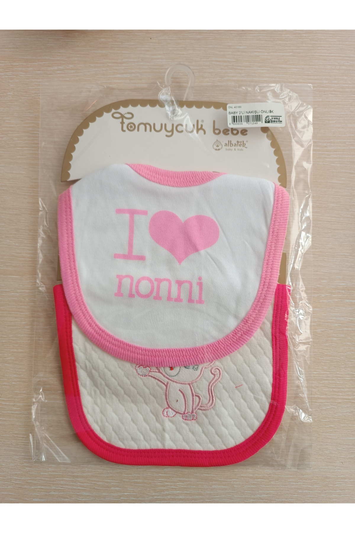 Bebella 4'LÜ MAMA ÖNLÜĞÜ KIZ BEBEK ÖNLÜK %100 PAMUKLU VE NAKIŞLI SALYA ÖNLÜK FULAR ÇITÇITLI fotoğrafı 3 (önizleme)