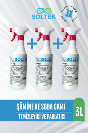 SOLTEK KİMYA Şömine Soba Camı Temizleyici Ve Parlatıcı Sprey- Sol Şöm üçlü Se...