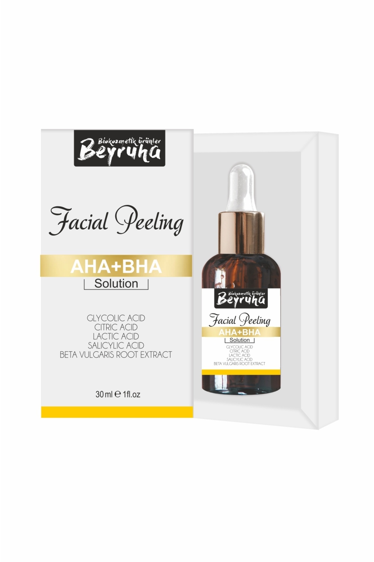 Beyruha Organic Kozmetik Aha + Bha Solution Facial Peeling — BHH-AHA