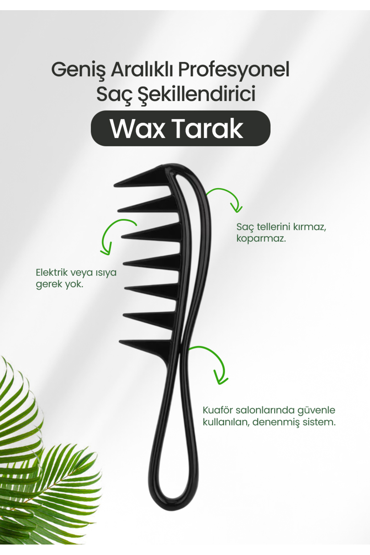 Profesyonel Saç Şekillendirici Wax Tarak Seti 3'lü — مشکی saçşelillendiricitaraklotravia — تصویر 2 از 6