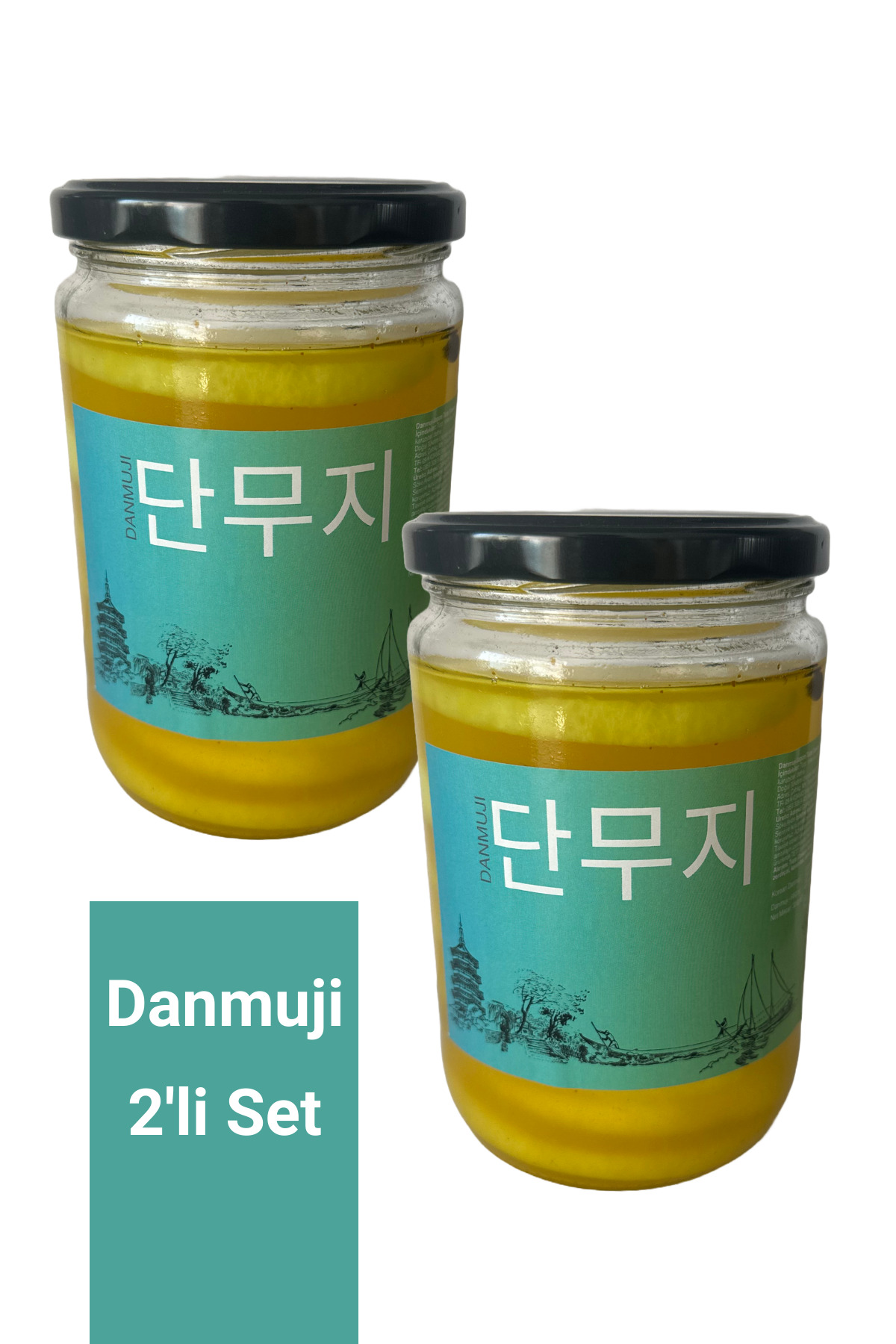 3mix！Suddan2種 x yellow moon Gurme Asya Danmuji Kore Turşusu 2'li Set 660 Cc x 2 Adet Vegan