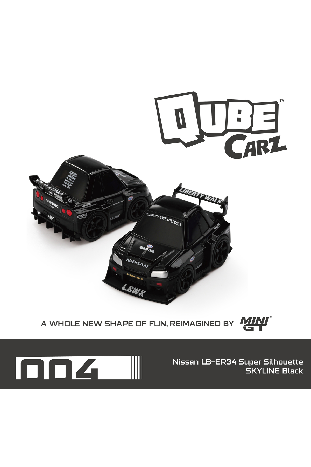 TOYTOPIA mini gt QUBE CARZ Nissan LB-ER34 Super Silhouette SKYLINE