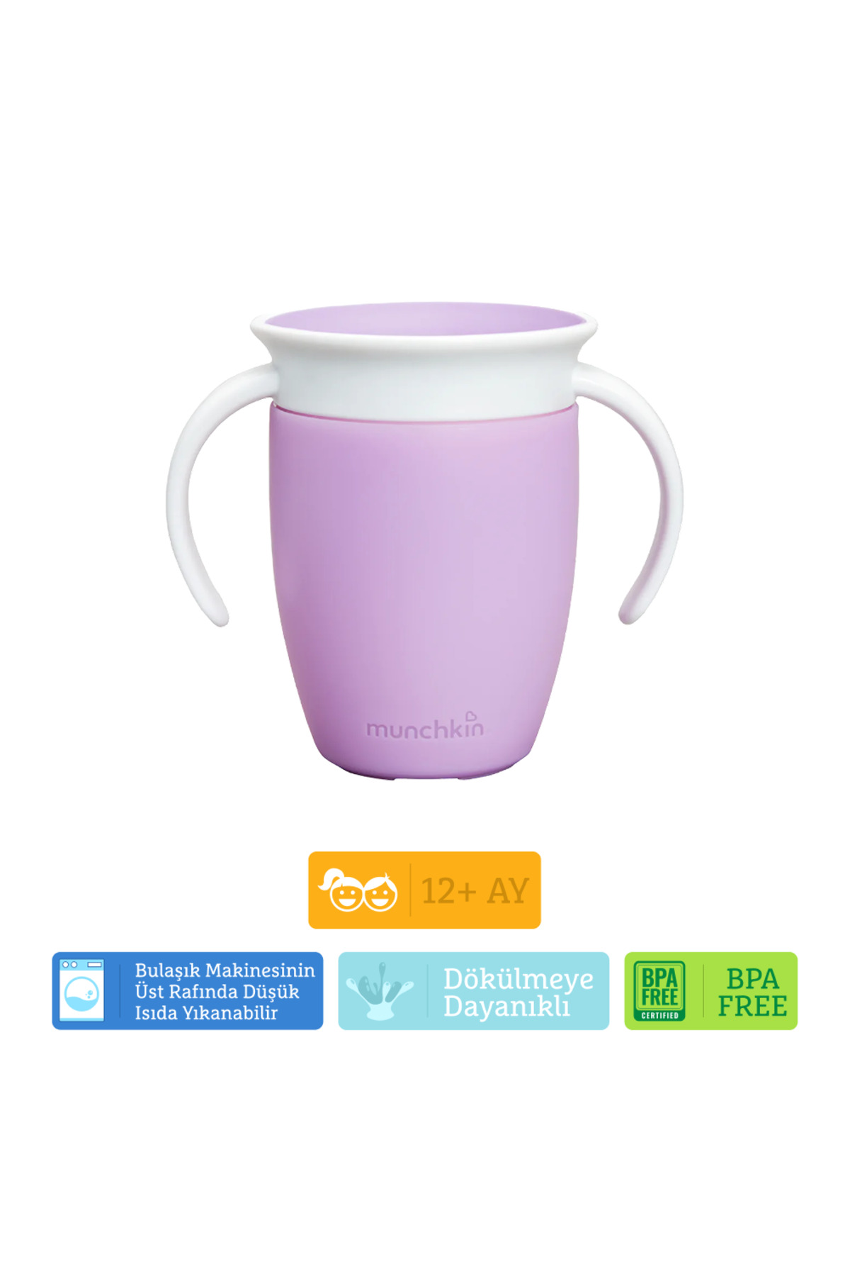 Munchkin Mucize 360 Alıştırma Bardağı 6ay+ 207ml Mor1 Adet fotoğrafı 5 (önizleme)