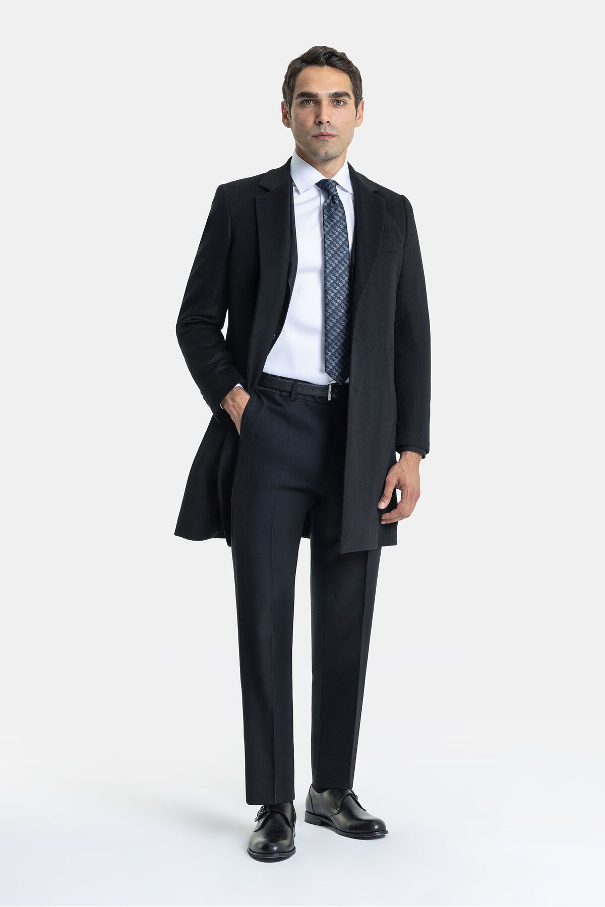 W Collection Siyah Palto görsel 5