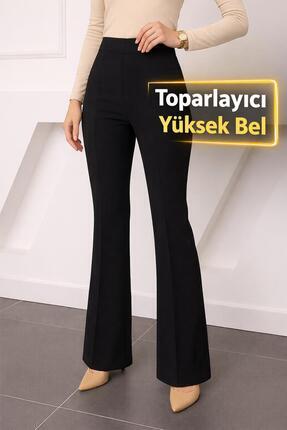 SMAC TREND TOPARLAYICI ÖN DİKİŞ DETAYLI TAYT PANTOLON