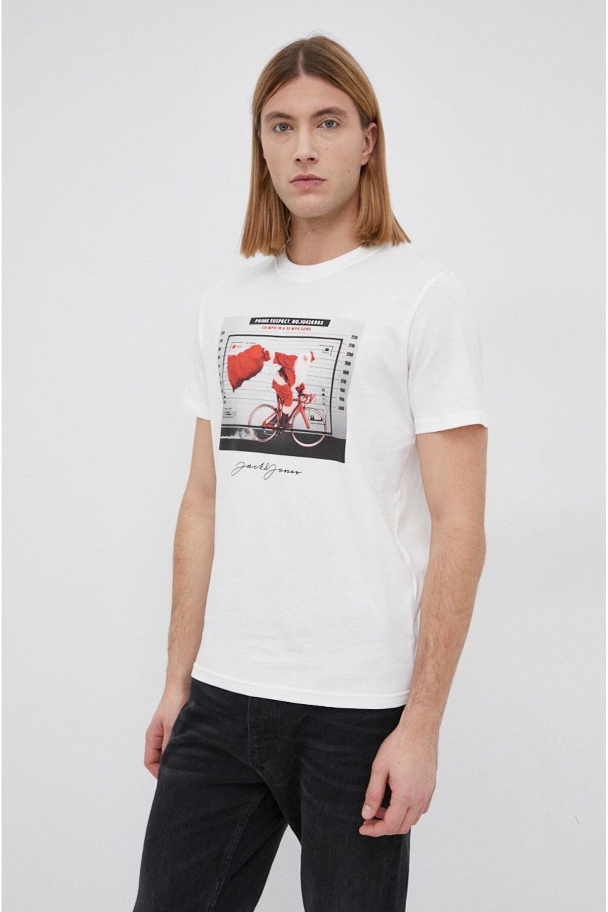 تیشرت مردانه طرح دار آستین کوتاه | جک اند جونز Jack & Jones 12198772-DANCER - تصویر 3