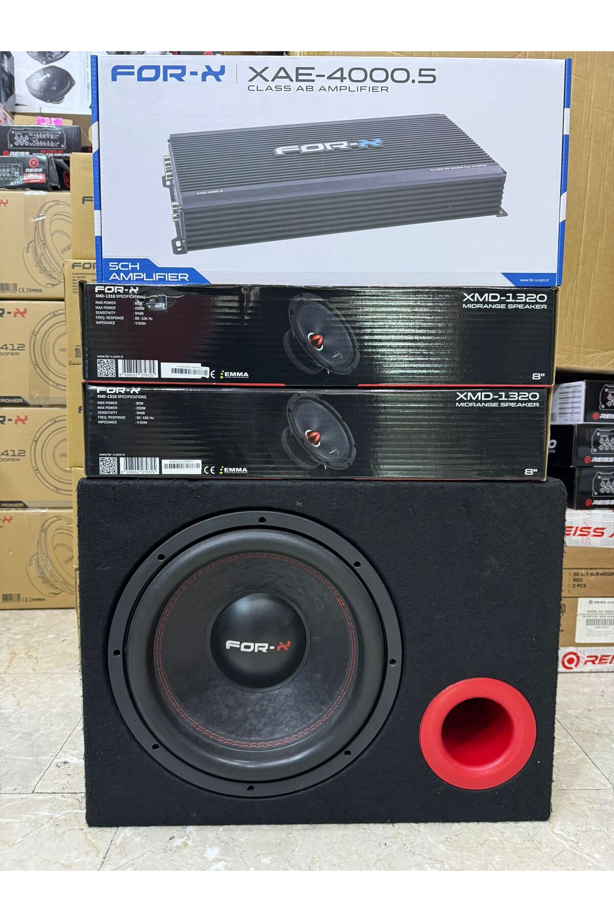 FORX5 Set 30cm Bass 1200wat Forx 20cm Iki Takım Midrange Forx Anfi