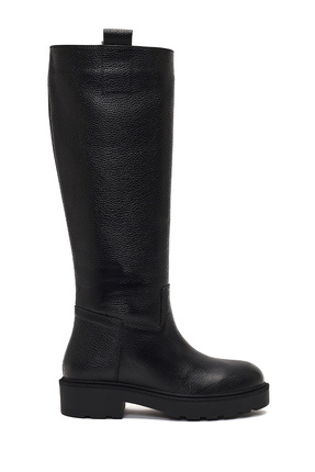 Derimod Kadın Siyah Kalın Tabanlı Deri Çizme 25WFD1893FT