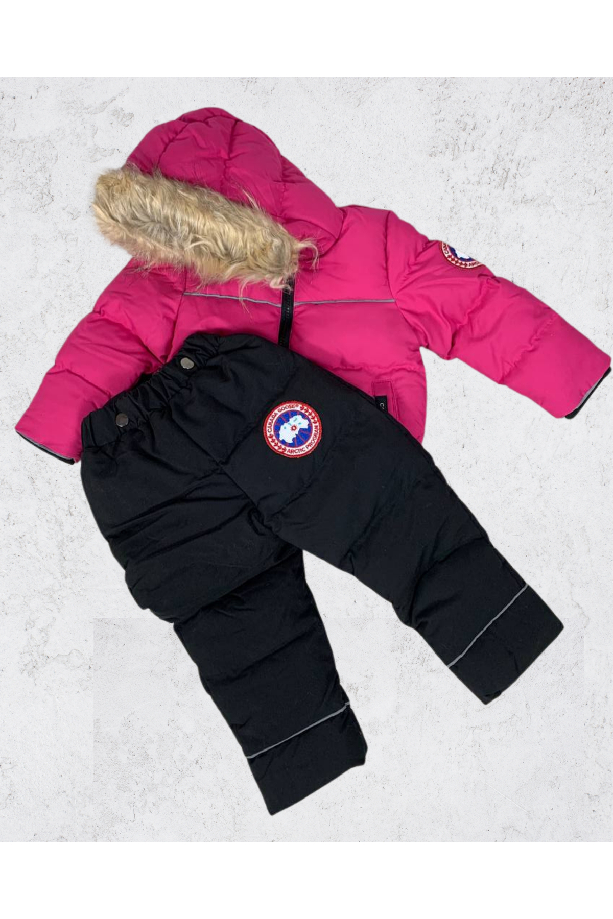 YusGos Kapüşonlu Bebek Çocuk Kışlık Astronot Mont Ve Salopet Dolgu Tulum (1-5 Yaş) fotoğrafı 6 (önizleme)