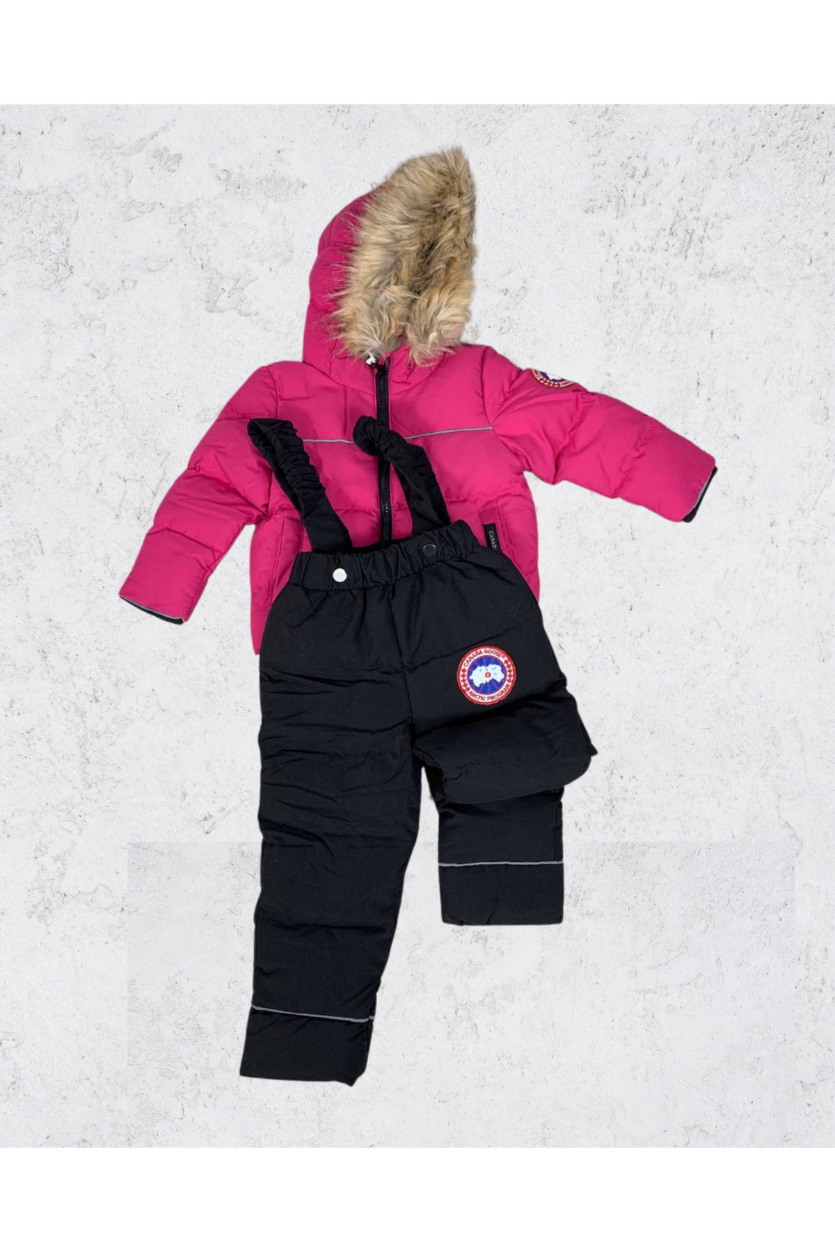 YusGos Kapüşonlu Bebek Çocuk Kışlık Astronot Mont Ve Salopet Dolgu Tulum (1-5 Yaş) fotoğrafı 7 (önizleme)