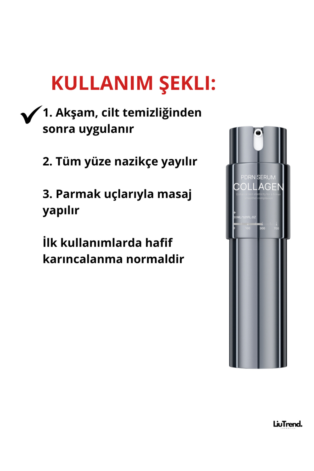 300 Collagen Pdrn Elasticity Serum 30 ml Pdrn, Mikroiğneler Ve Kolajen Içeren Güçlendirici Serum — SU012 — تصویر 5 از 7