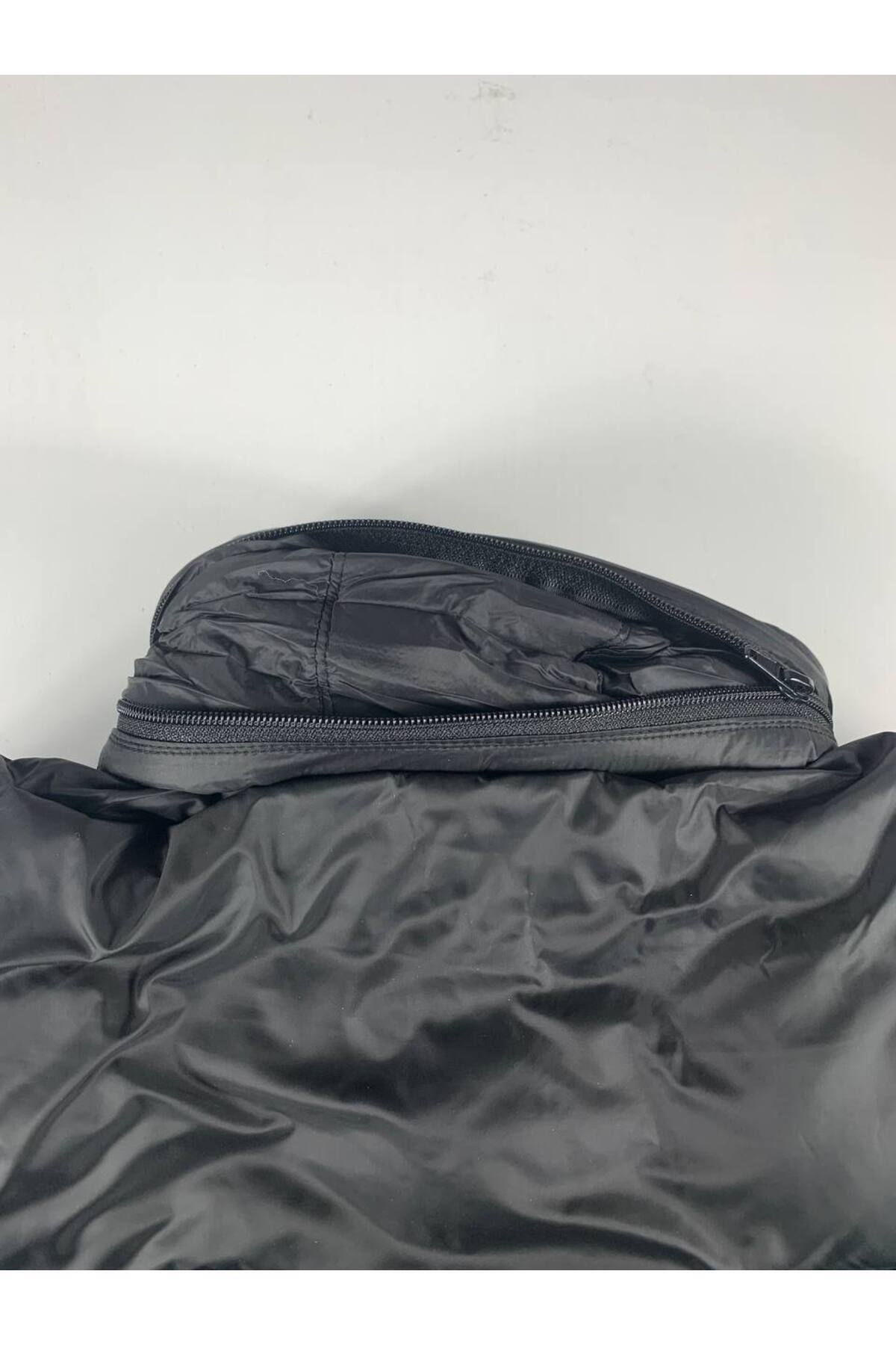 YusGos Unisex Kız/Erkek Bebek Çocuk Gizli Kapüşonlu Fermuarlı Cepli Şişme Mont (2-15 Yaş) fotoğrafı 5 (önizleme)