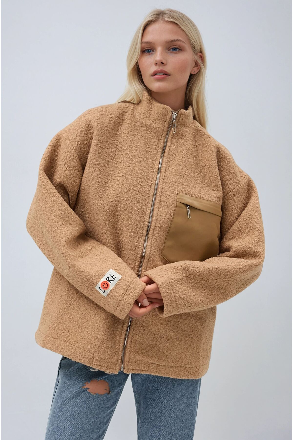 Lijuri Camel Katerina Suni Kürk Ceket 6110-08 R1-P-K4