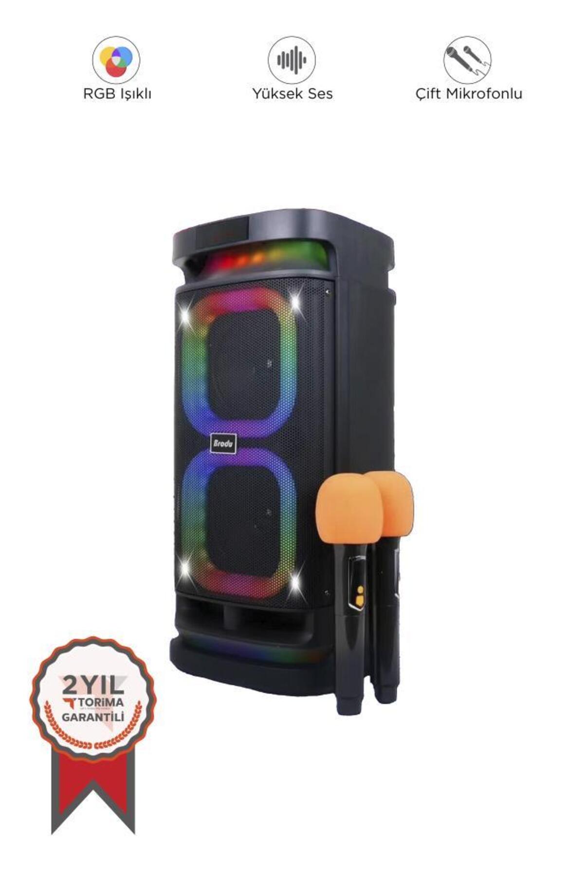 Torima BTS-1989 Rgb Işıklı Karaoke Mikrofonlu Kumandalı Bluetooth