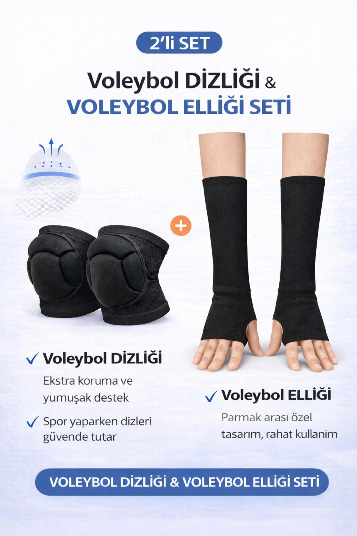 Tayzon Voleybol Dizliği ve Elliği Seti – 2’li Set | Başparmak Arası Uzun Ellik
