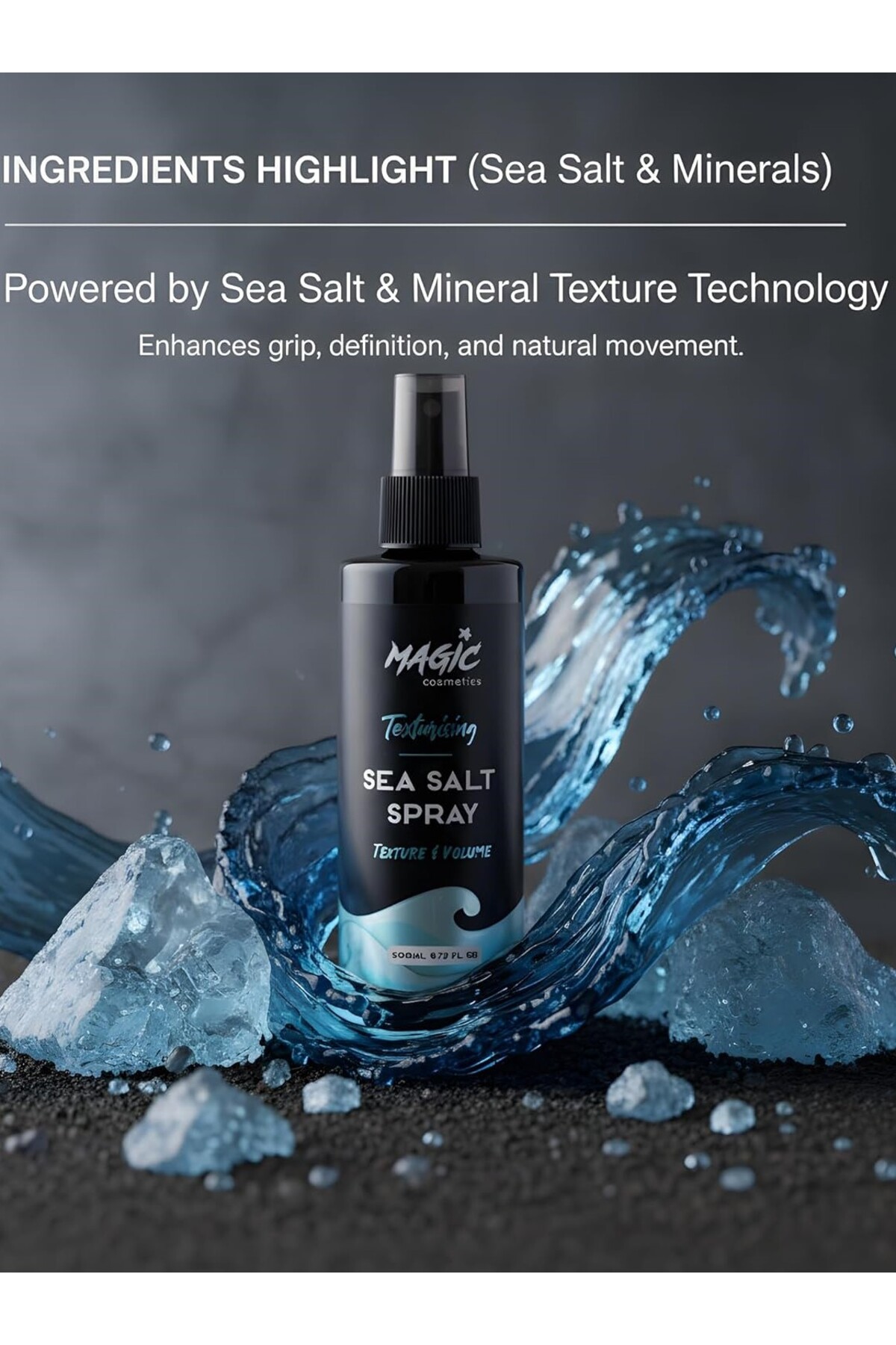 Profesyonel Deniz Tuzu Saç Spreyi 200ml Doğal Dalgalar, Hacim ve Dolgunluk Veren Sea Salt Spray — Magic Sea Salt — تصویر 5 از 7