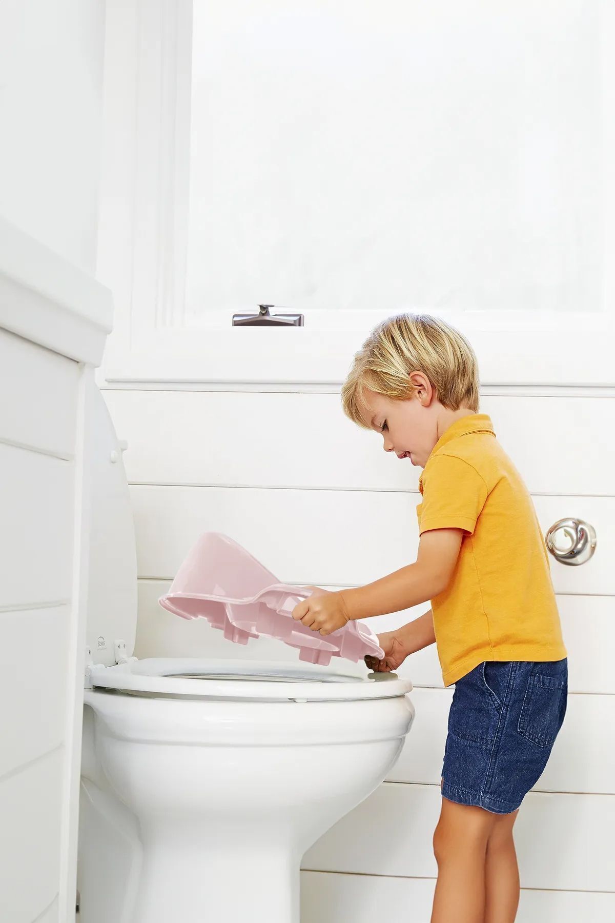 Meleni Baby Çocuklar Için Tuvalet Eğitim Seti- Kaydırmaz Katlı Basamak Ve Kulplu Klozet Adaptörü Pembe fotoğrafı 6 (önizleme)