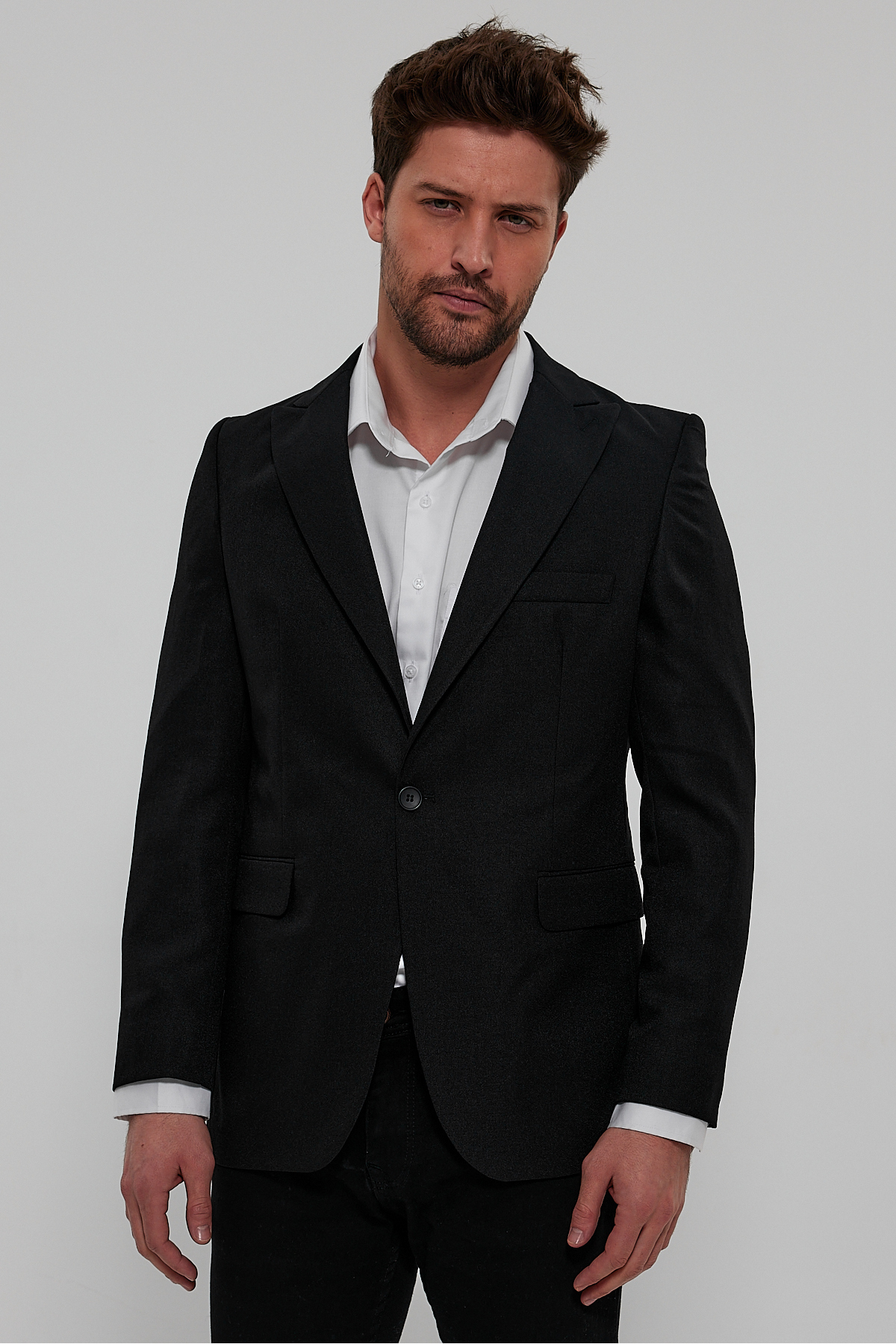 Bonesti  Erkek Slim Fit Blazer Ceket Siyah - Görsel 6