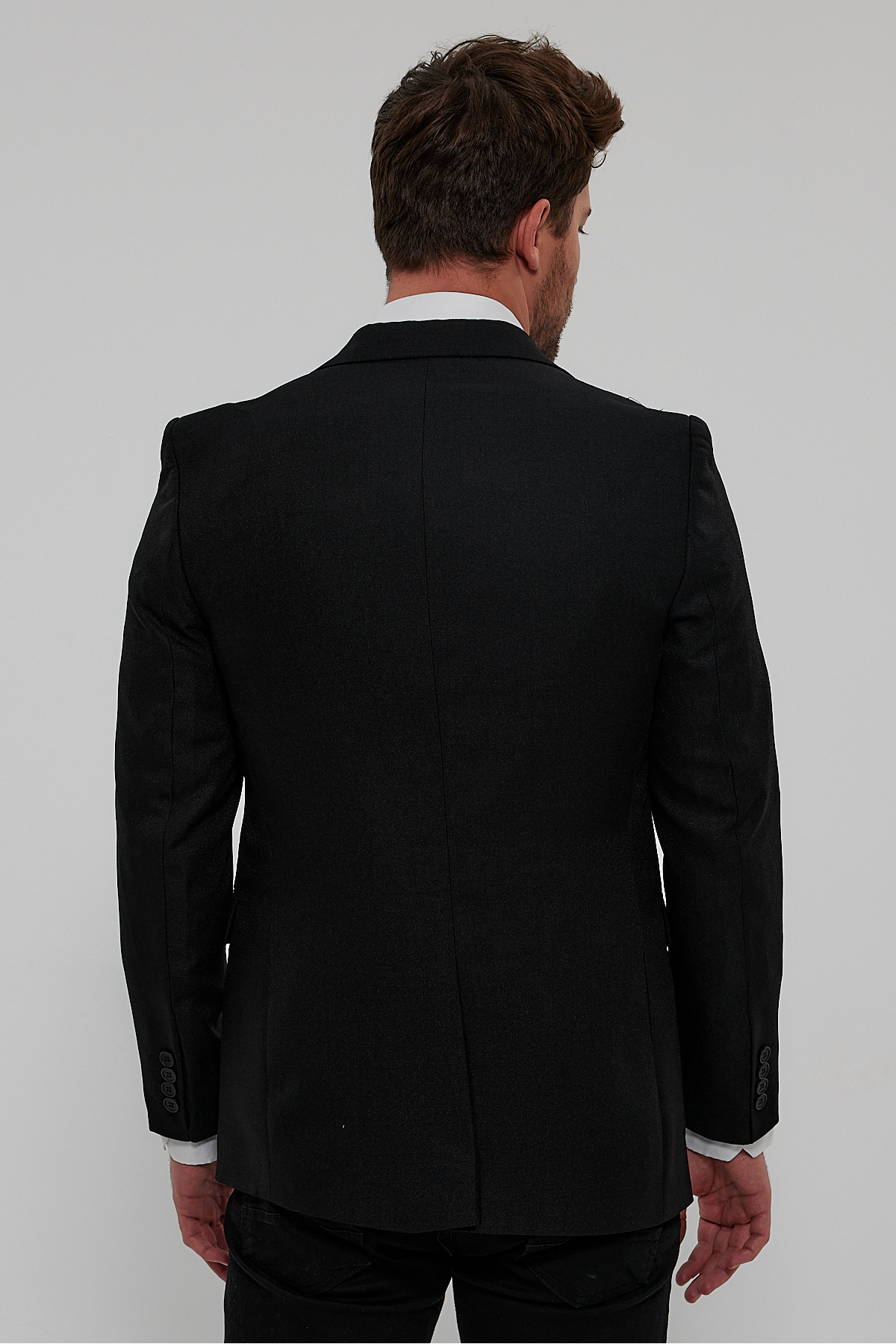 Bonesti  Erkek Slim Fit Blazer Ceket Siyah - Görsel 7