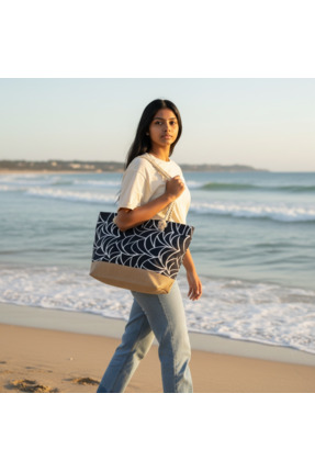 back moda Plaj çantası altı hasırlı