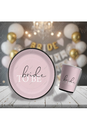 VELONZAL Bride To Be Parti & Kutlama Mini Set-Bekarlığa Veda Partisi Tabak+Ba...