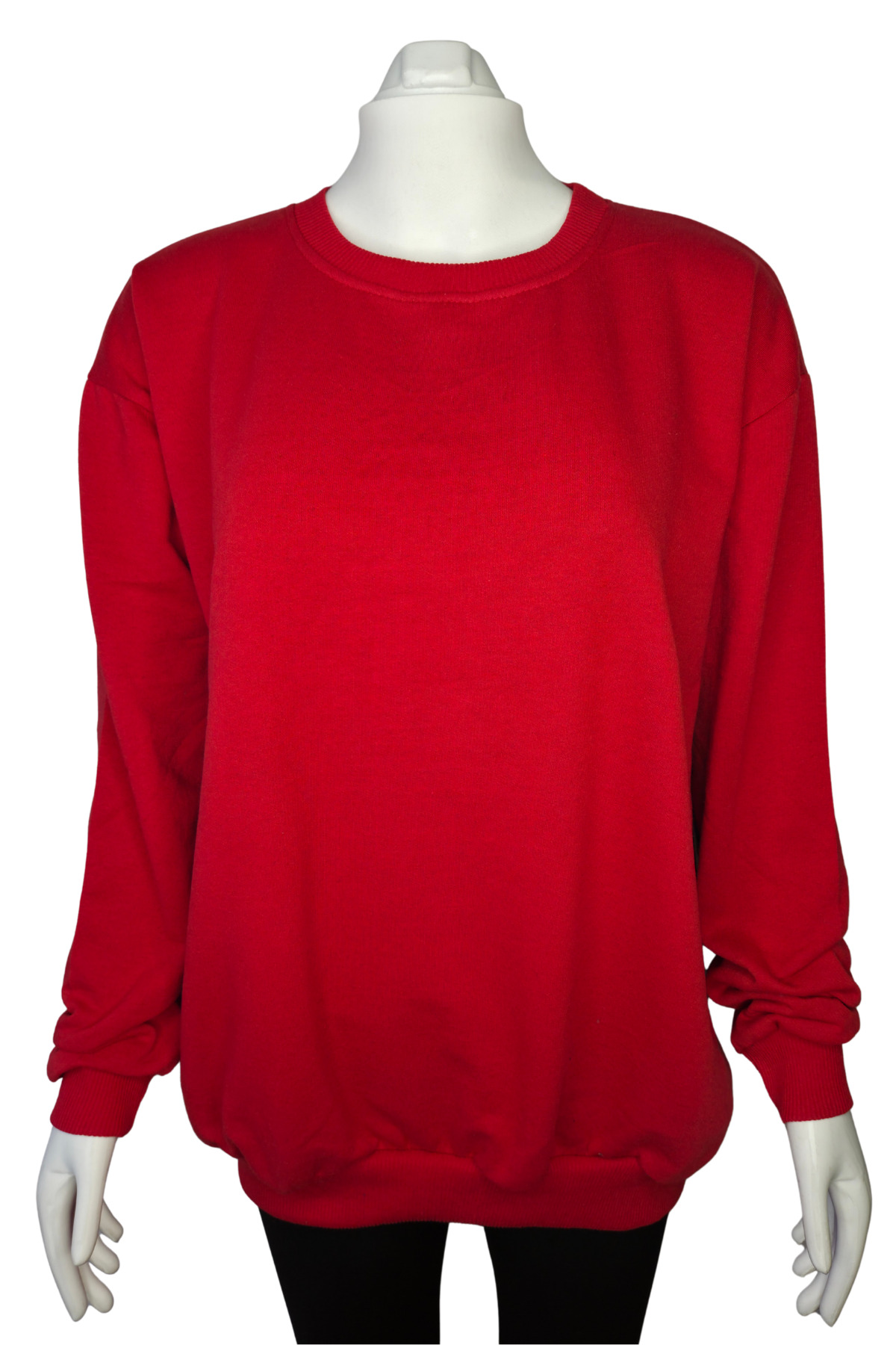 KOZİA OUTDOORS Baskısız Basic Oversize Bisiklet Yaka Şardonlu Unisex Rahat Kalıp Sweatshirt görsel 4