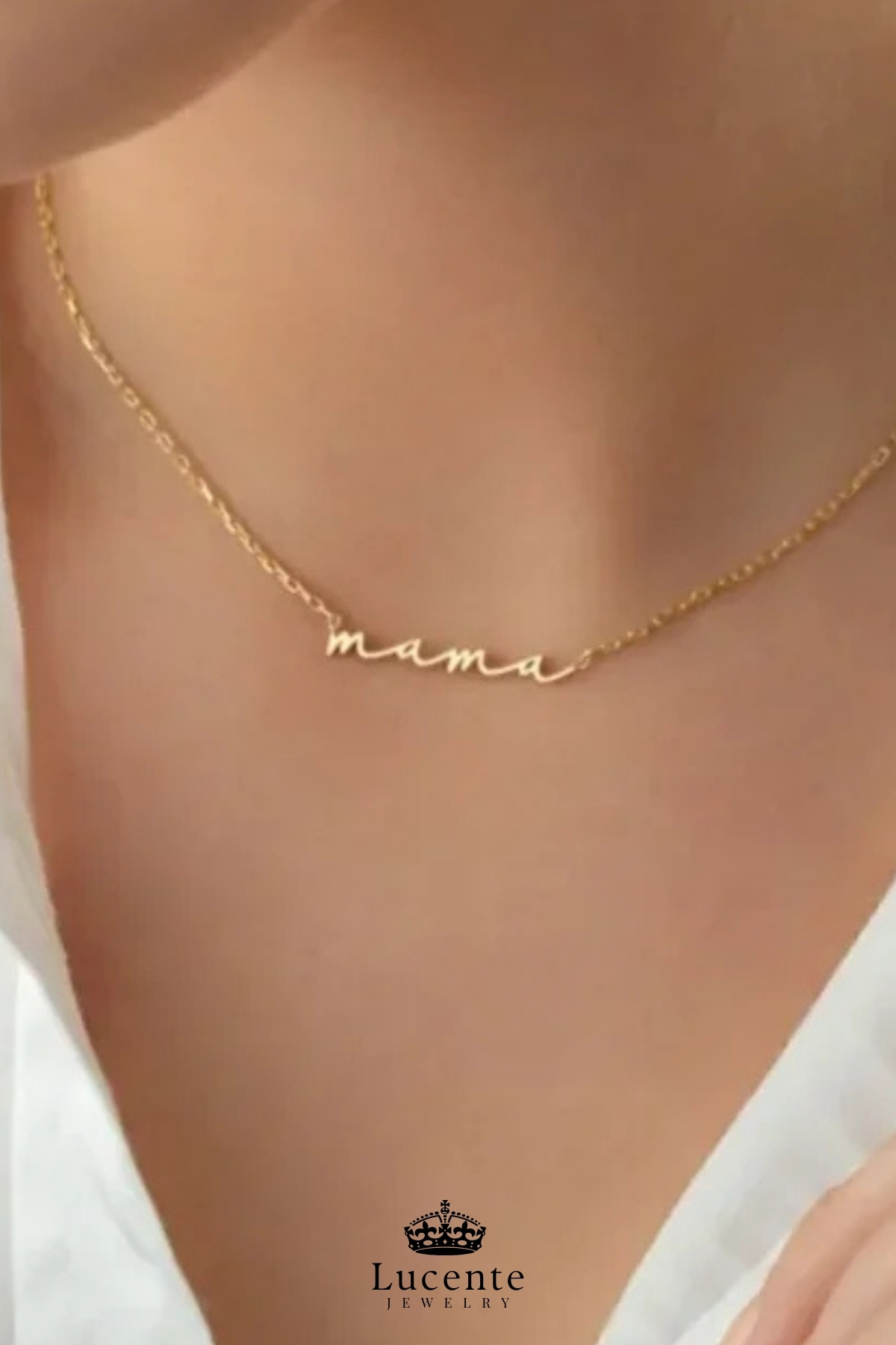 Lucente Jewellery Işıklı Hediye Kutulu 925 Ayar Luxury Serisi Mama / Anne Yazılı Özel Model Gümüş Anneler Günü Hediyesi İçin 45 Cm Zincirli Anneye Hediye Anneler İçin Özel Tasarım Küpe Hediyeli Şık ve Zarif Kolye görsel 6