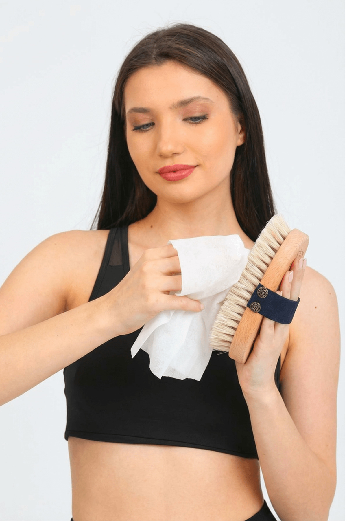 دستمال مرطوب تکی، بسته 20 عددی - دستمال‌های تمیزکننده برس موی اسب - حوله‌های تمیزکننده مرطوب بدون الکل — دستمال مرطوب - بسته 20 عددی / کرم تازه — تصویر 4 از 6