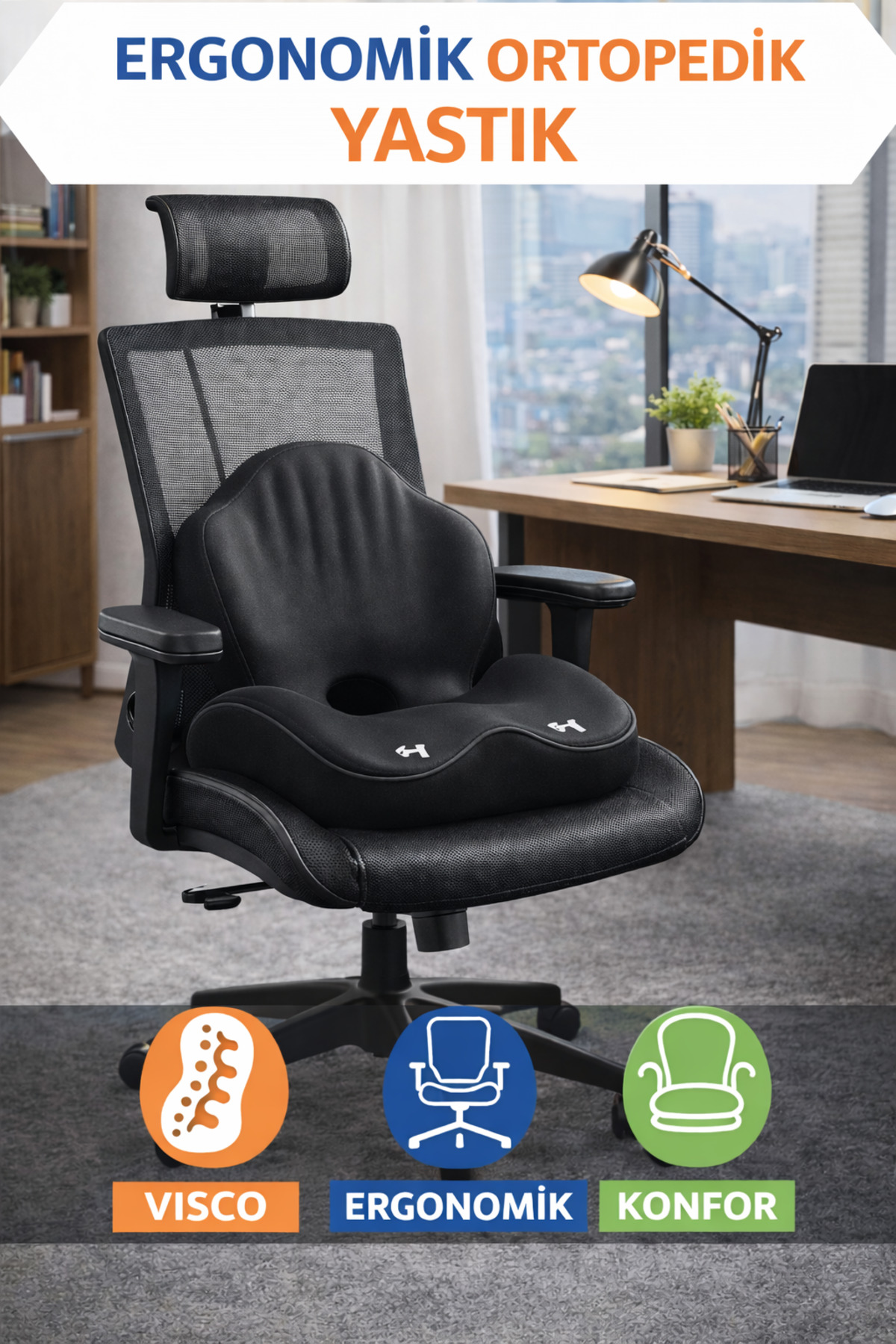 Ergonomic Orthopedic Seat Cushion – Waist and Hip Supported Car Cushion | Coccyx Supported