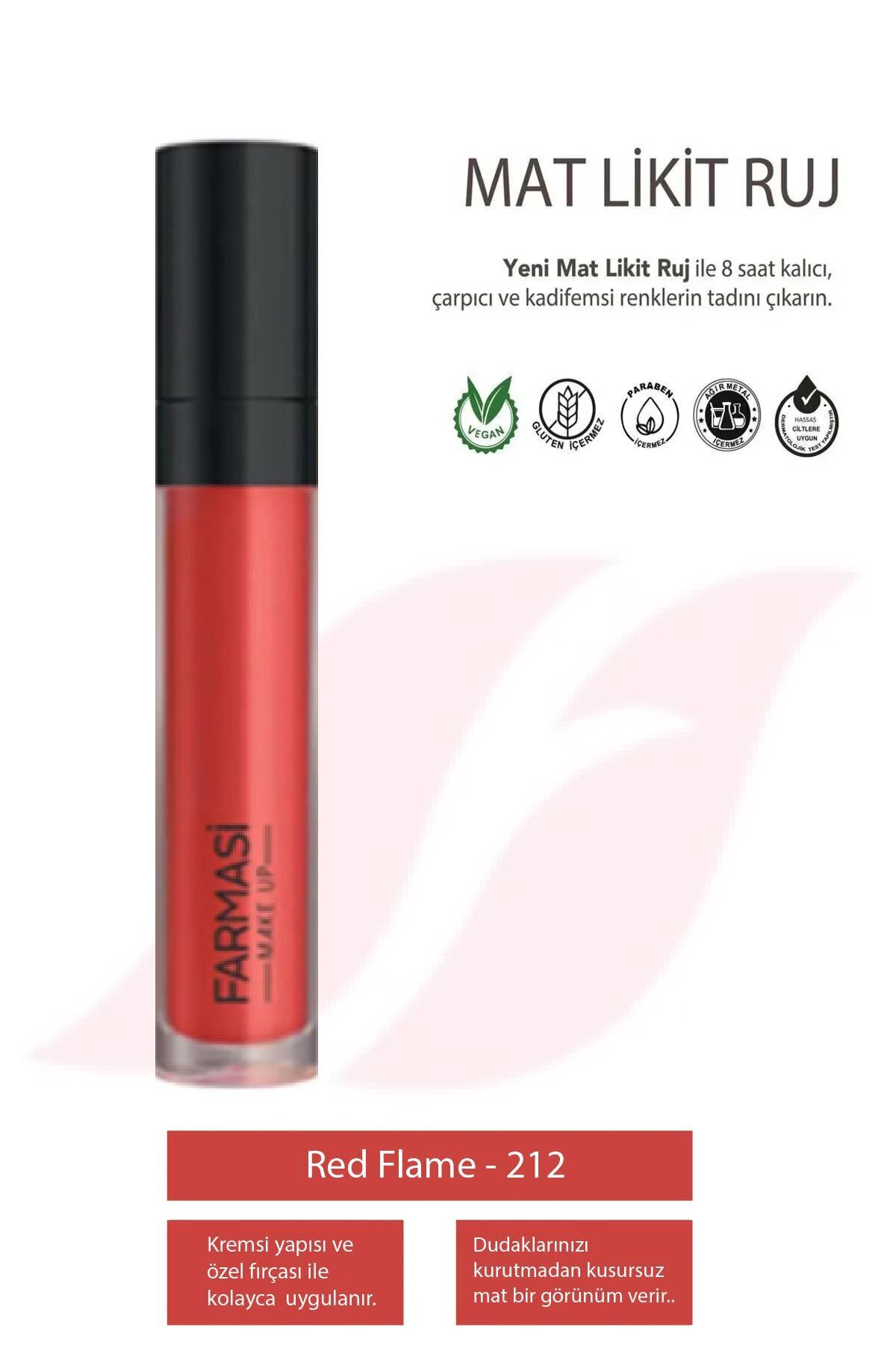 Farmasi Mat Likit Ruj 212 4 Ml Red Flame - Fiyatı, Yorumları