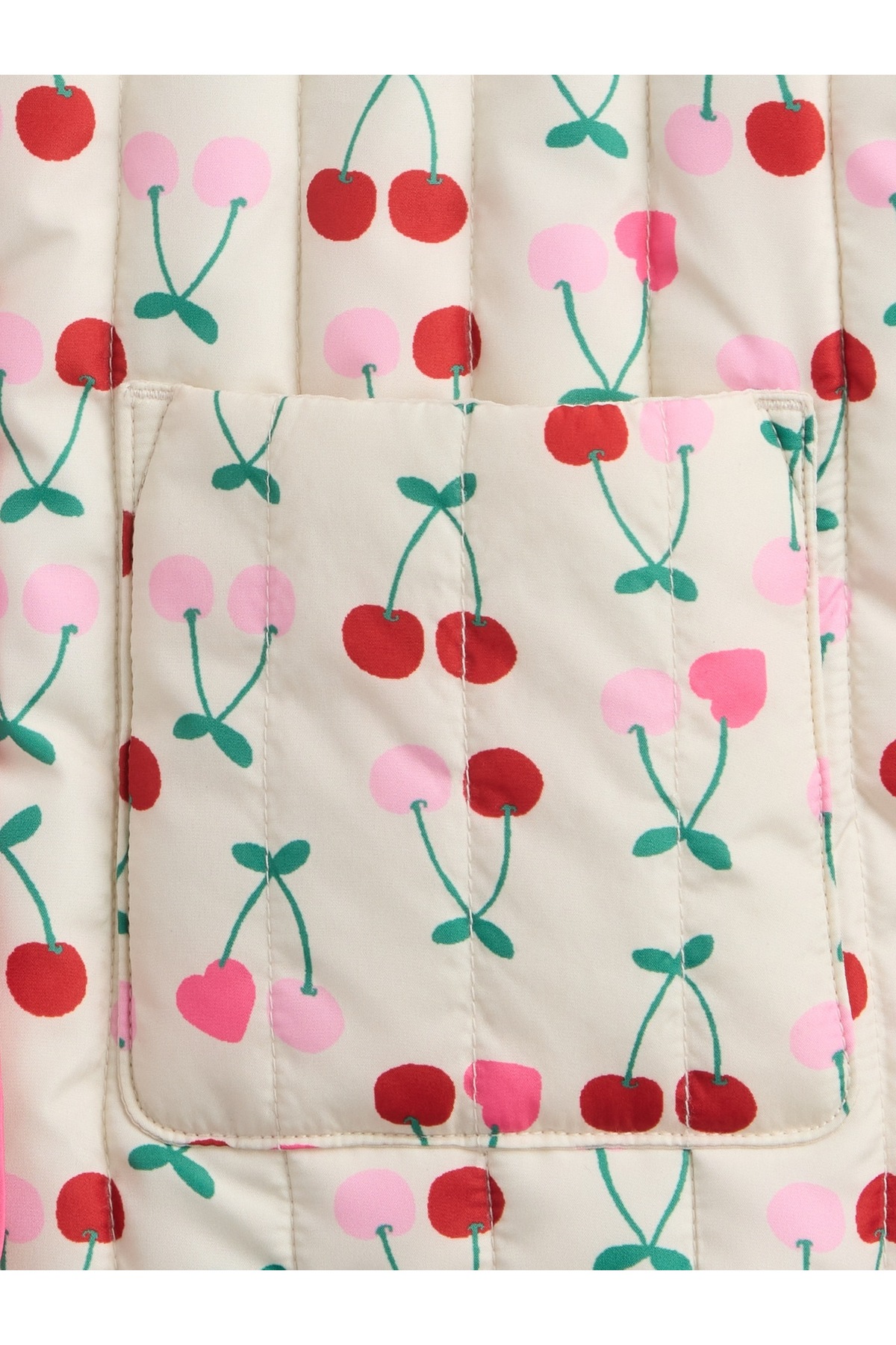 GAP Kız Bebek Kırık Beyaz Desenli Quilted Ceket fotoğrafı 2 (önizleme)