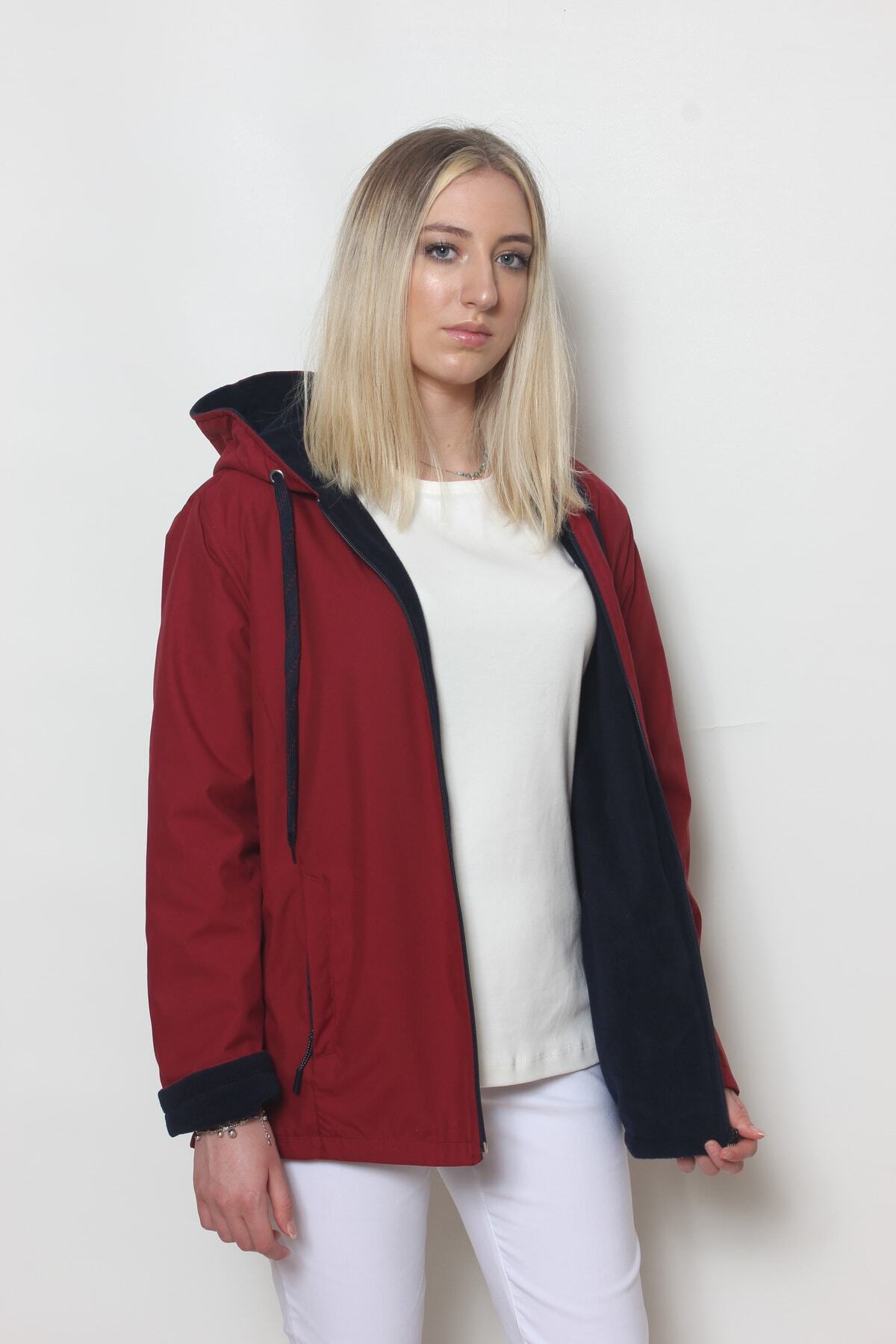 Cottoncool  Kadın Bordo Içi Polar Mont