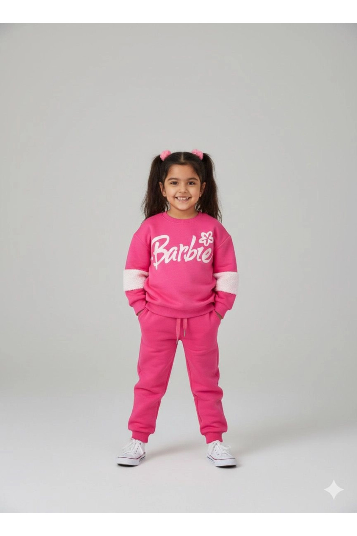 Orca Kids Fashion 1-6 Yaş Aralığı Peluşlu Barbie Kışlık Takım