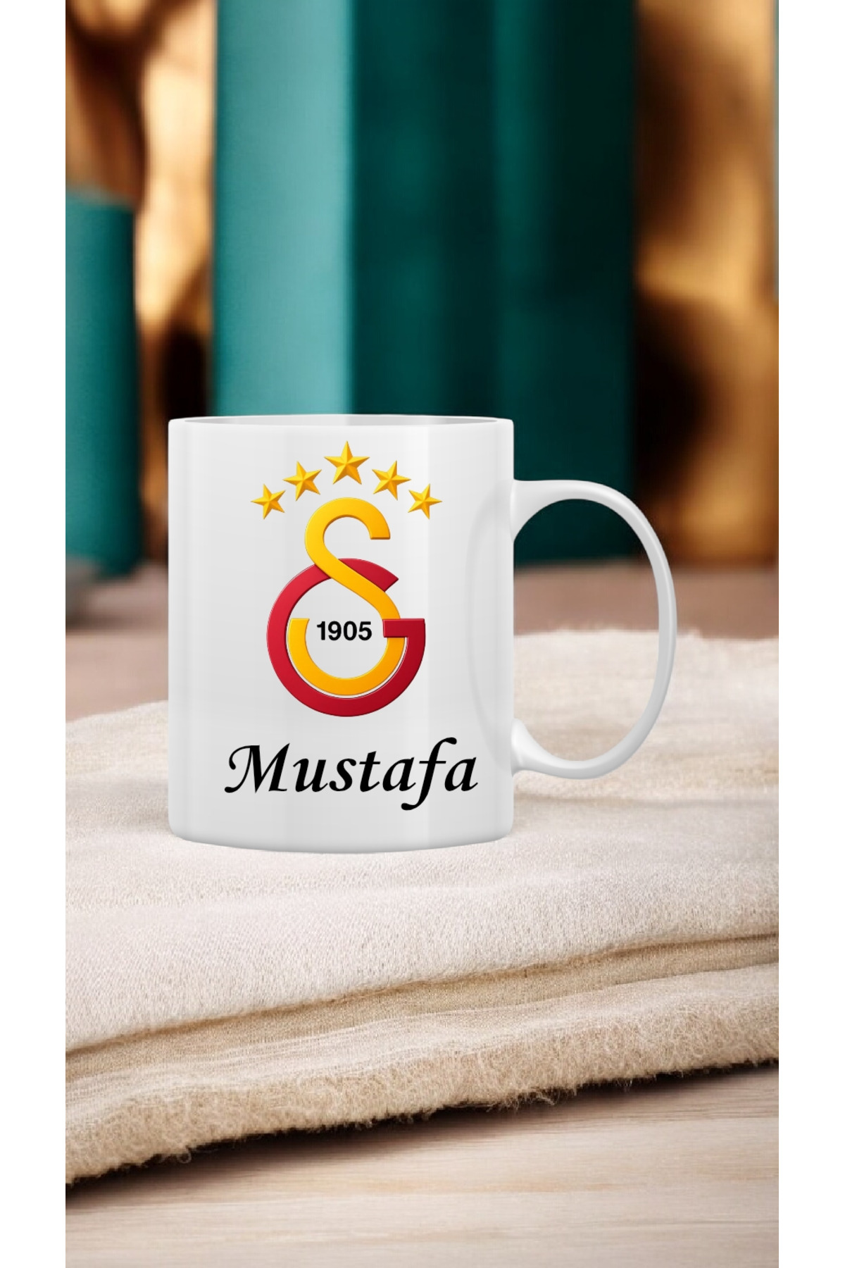 Özel Tasarım İsimli Kişiye Özel Çift Yön Baskılı Hediyelik Kupa Bardak