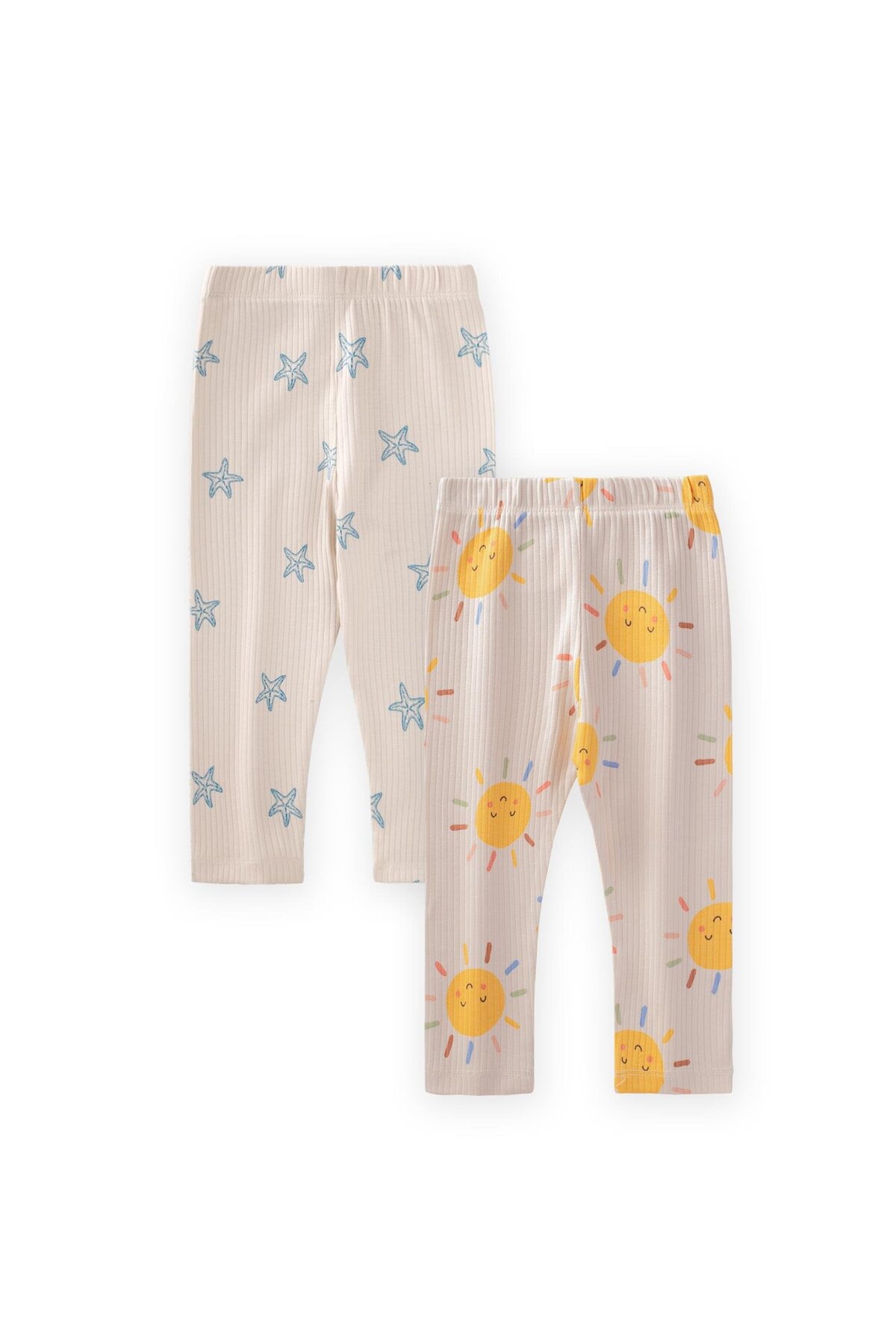 Cigit İkili Set Tayt 1-8 Yaş Güneş-Yıldız Desen fotoğrafı 2 (önizleme)