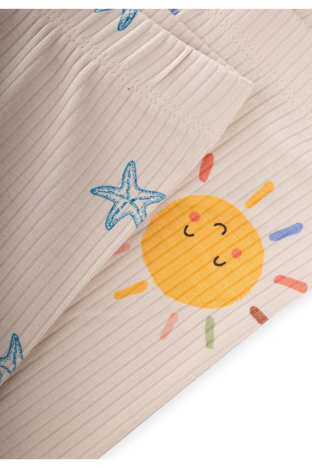 Cigit İkili Set Tayt 1-8 Yaş Güneş-Yıldız Desen fotoğrafı 4 (önizleme)