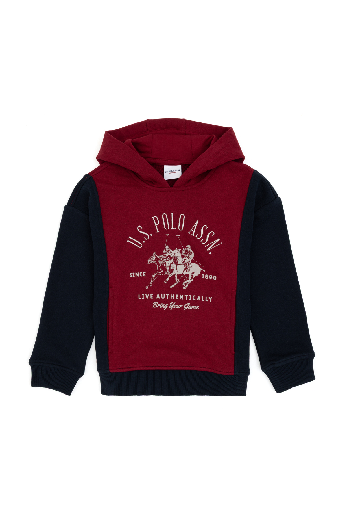 سویشرت کلاهدار طوسی ملانژ پسرانه U.S. Polo Assn. کد 50316623 — 6