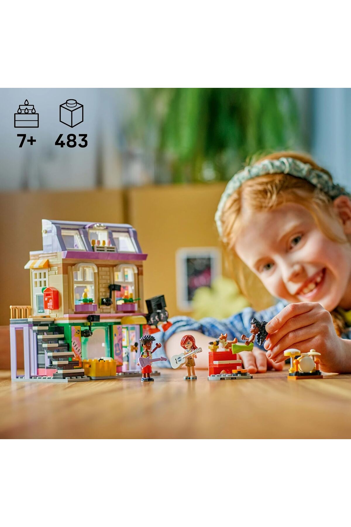 مجموعه ساختنی فروشگاه موسیقی و آپارتمان لگو فرندز به همراه ۳ مینیدول و یک سگ کورگی – ۴۲۶۵۳