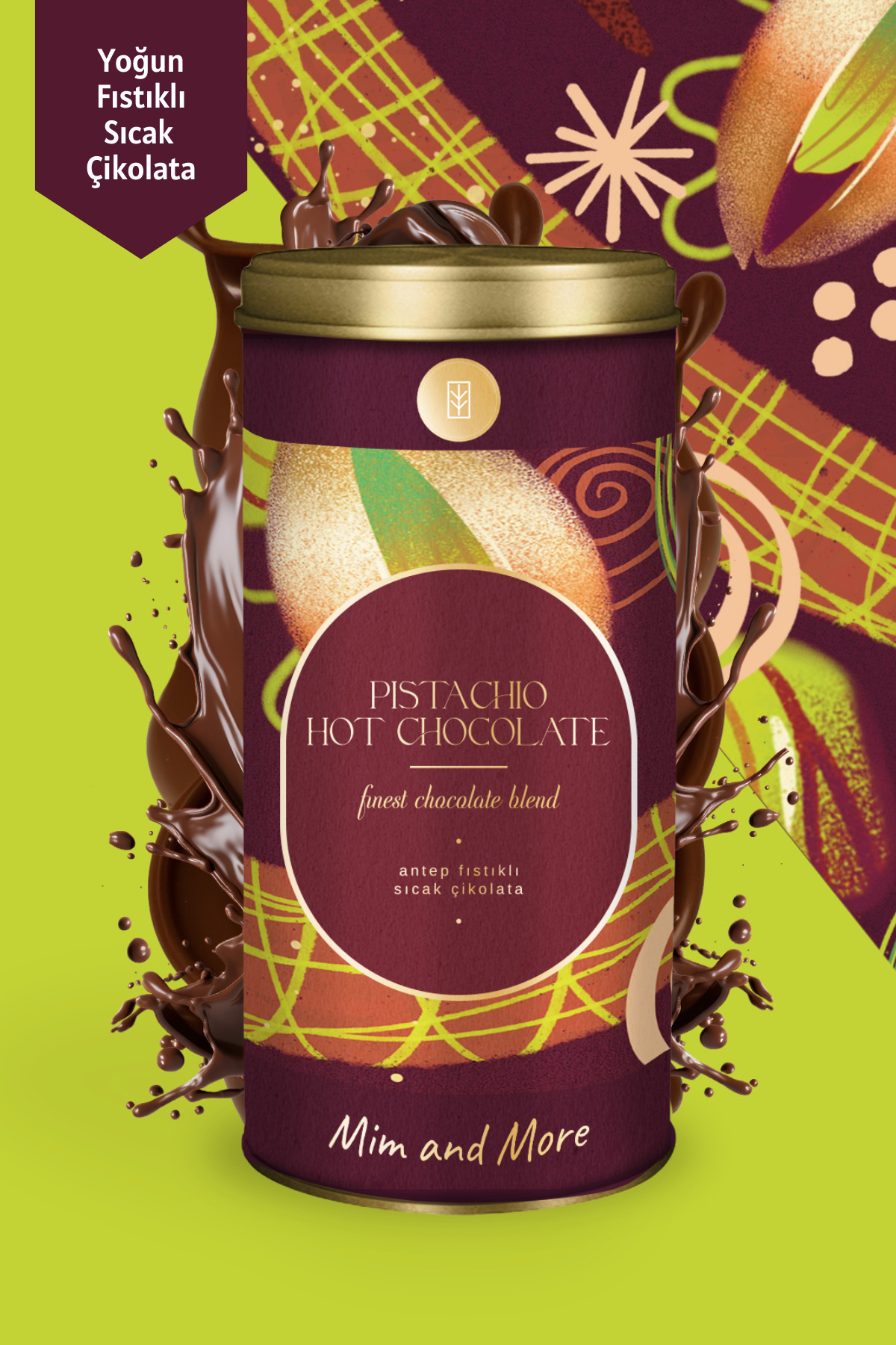 Mim and More Pistachio Hot Chocolate - Antep Fıstıklı Sıcak