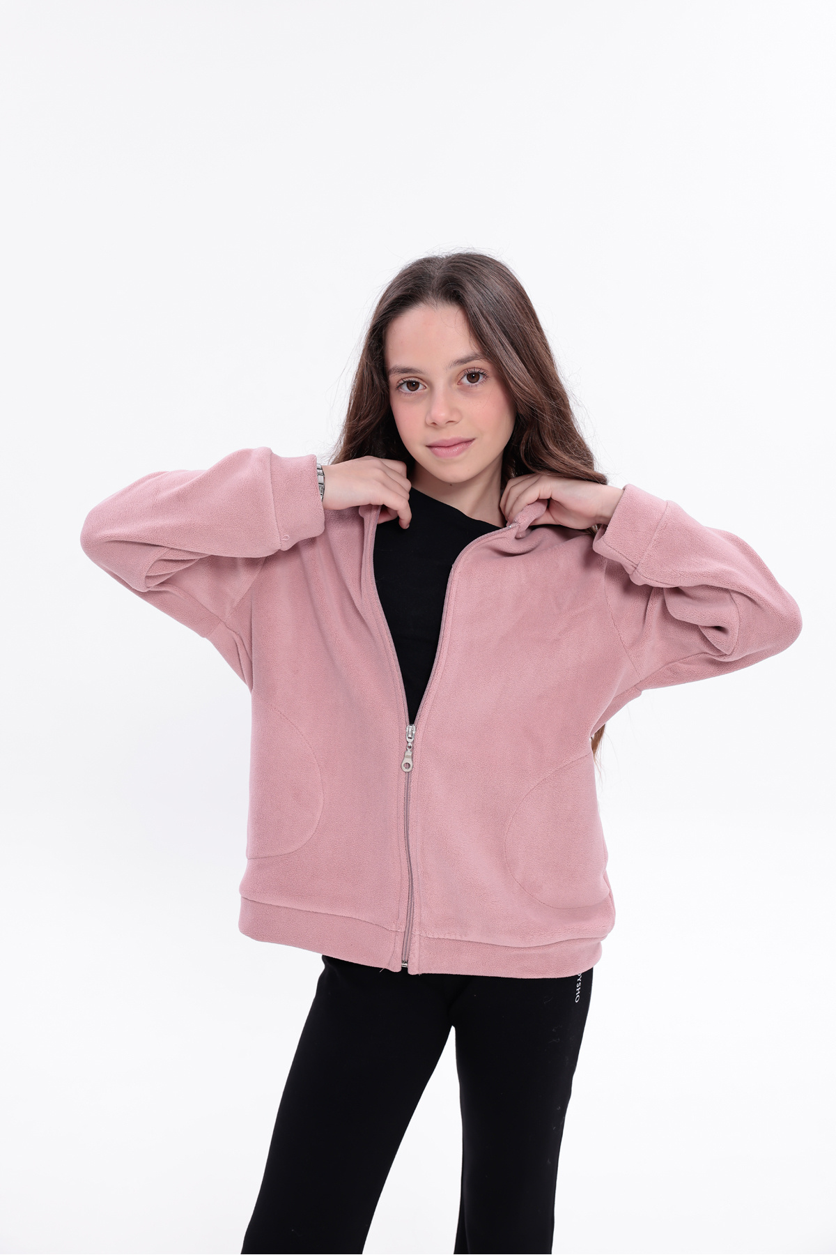  سویشرت بچه‌گانه پشمی کلاه‌دار، جیب‌دار، دو رو، RB-660