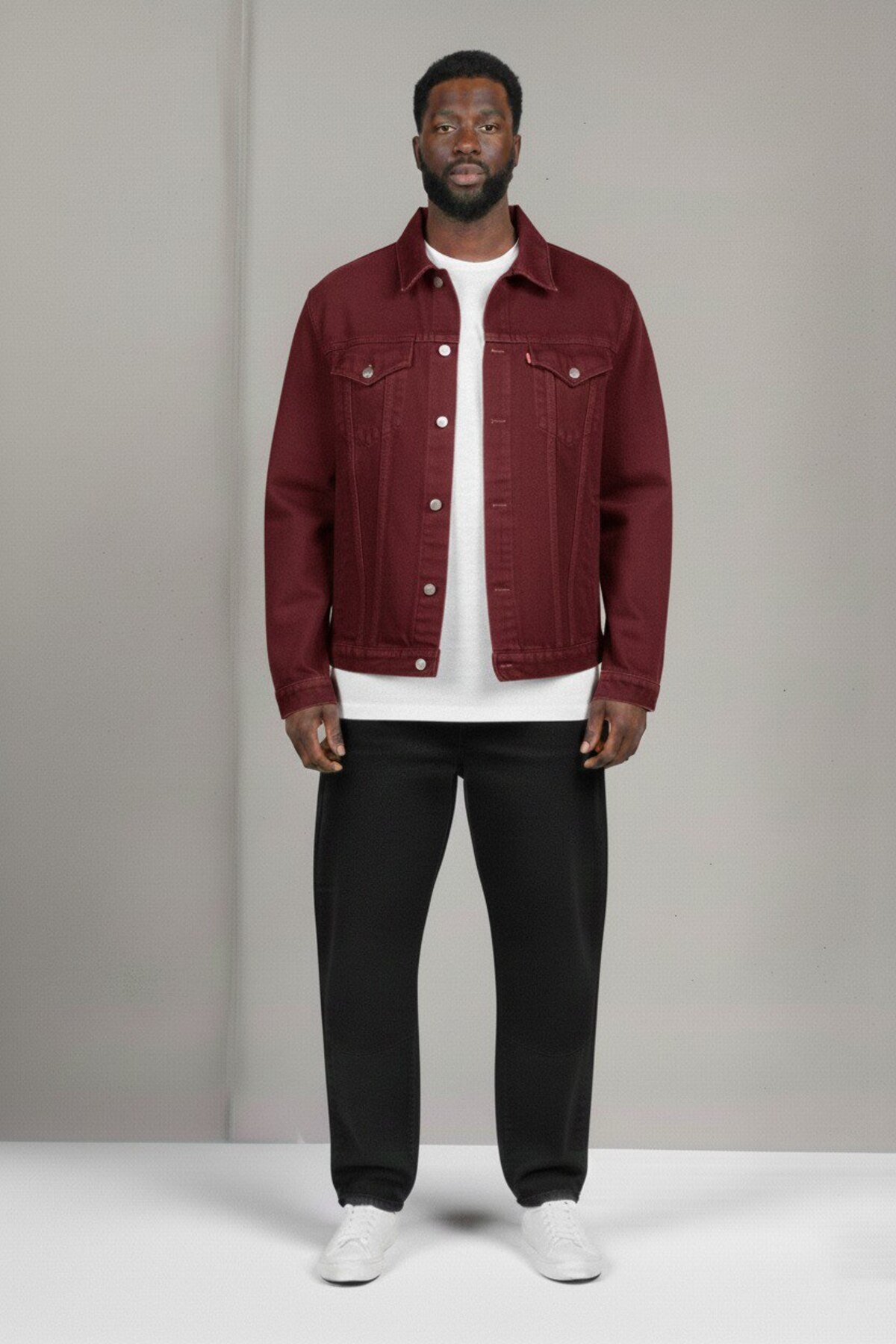 WKM  Erkek Regular Fit Rahat Kesim Çift Cepli Denim Kot Ceket - Görsel 2