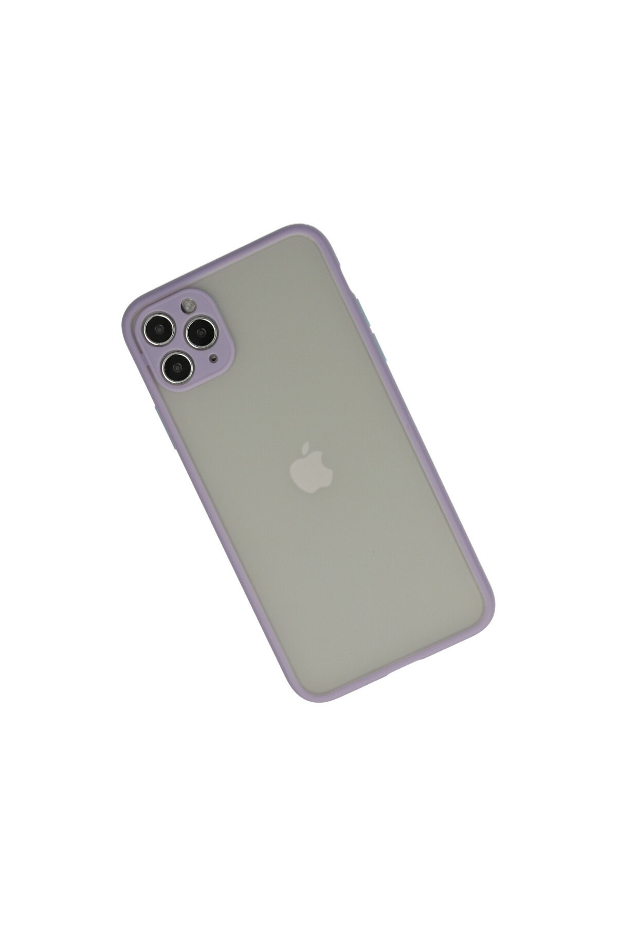 iPhone 12 Pro Max İçin Uyumlu Buzlu Tasarım Renkli Tuş Mat Tasarım Sararmaz Kılıf