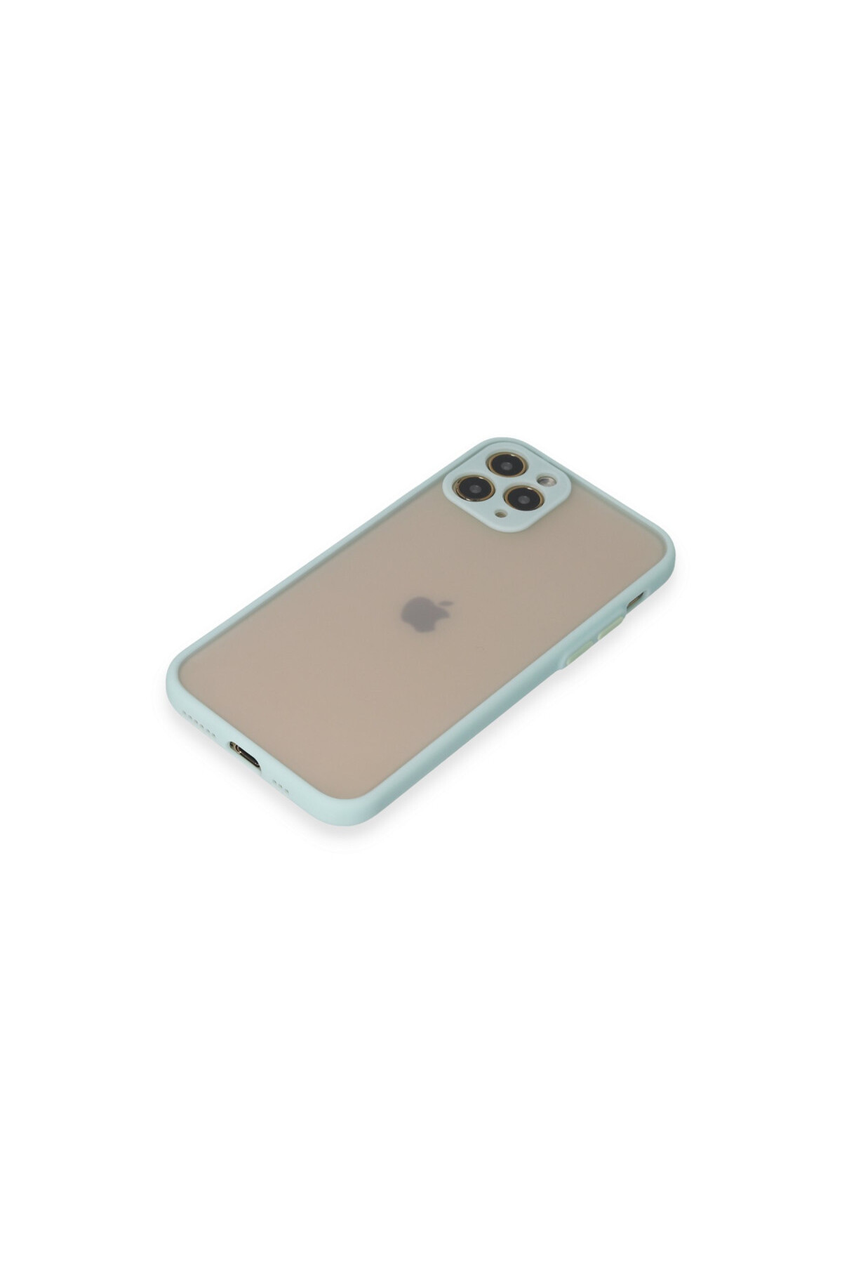 iPhone 11 Pro İçin Uyumlu Buzlu Tasarım Renkli Tuş Mat Tasarım Sararmaz Kılıf