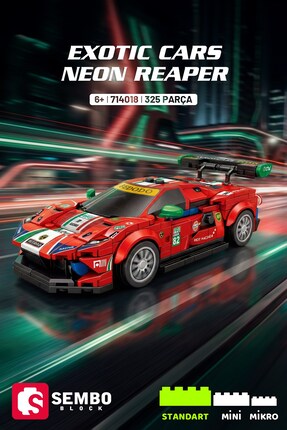 Sembo Block Exotic Cars Neon Reaper Yapı Bloğu Seti – 325 Parça
