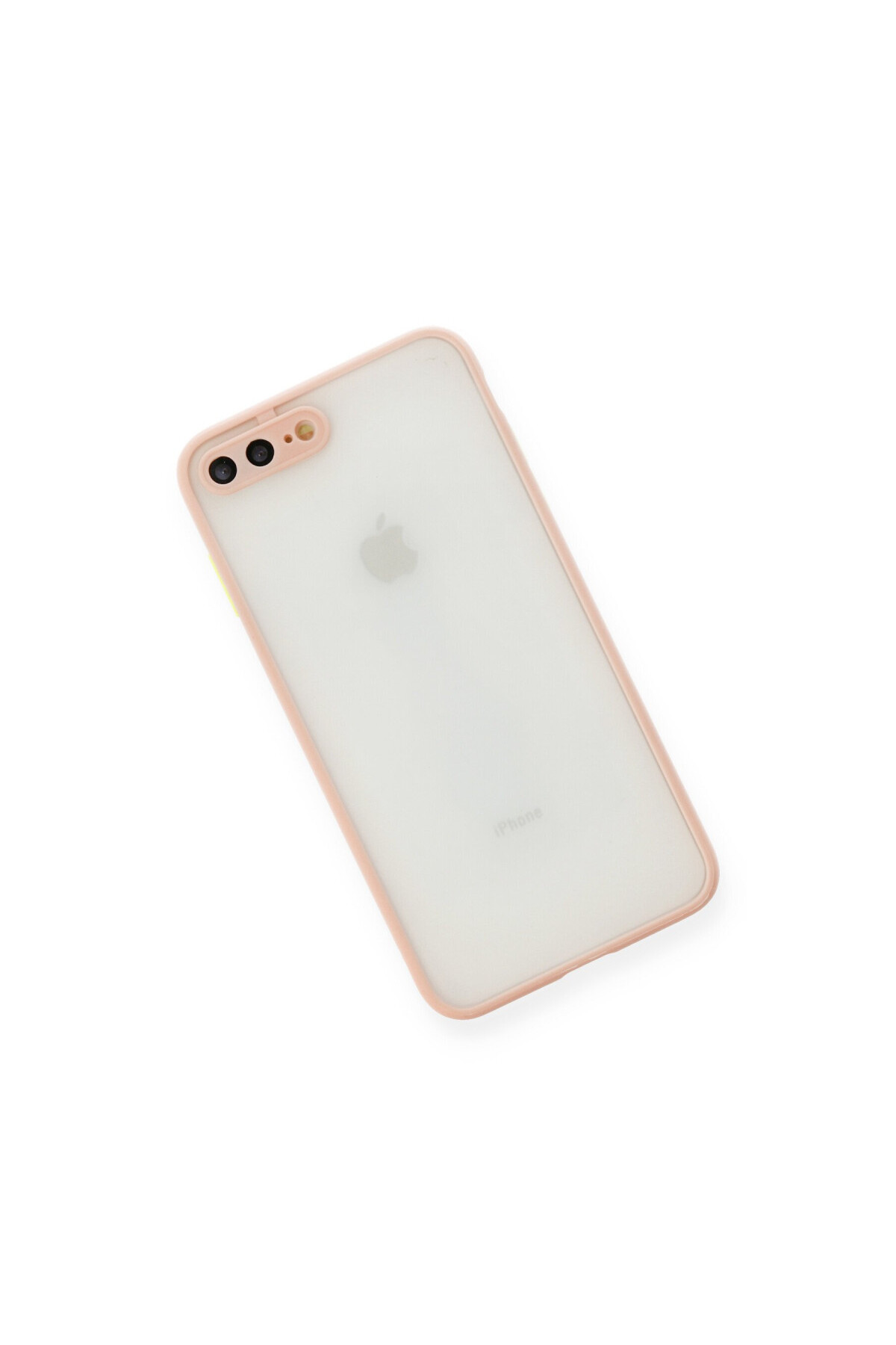 iPhone 7 Plus İçin Uyumlu Buzlu Tasarım Renkli Tuş Mat Tasarım Sararmaz Kılıf
